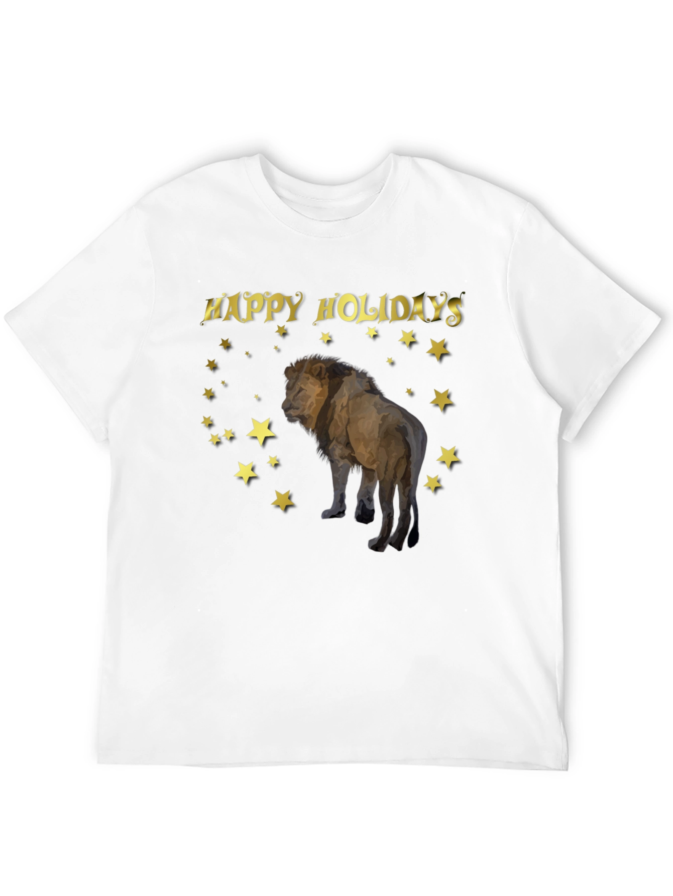 Black Holiday Lion Graphic T-Shirt view 12