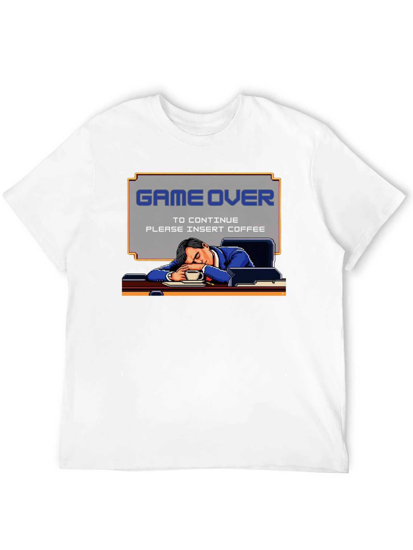 Black Game Over Insert Coffee T-Shirt view 12
