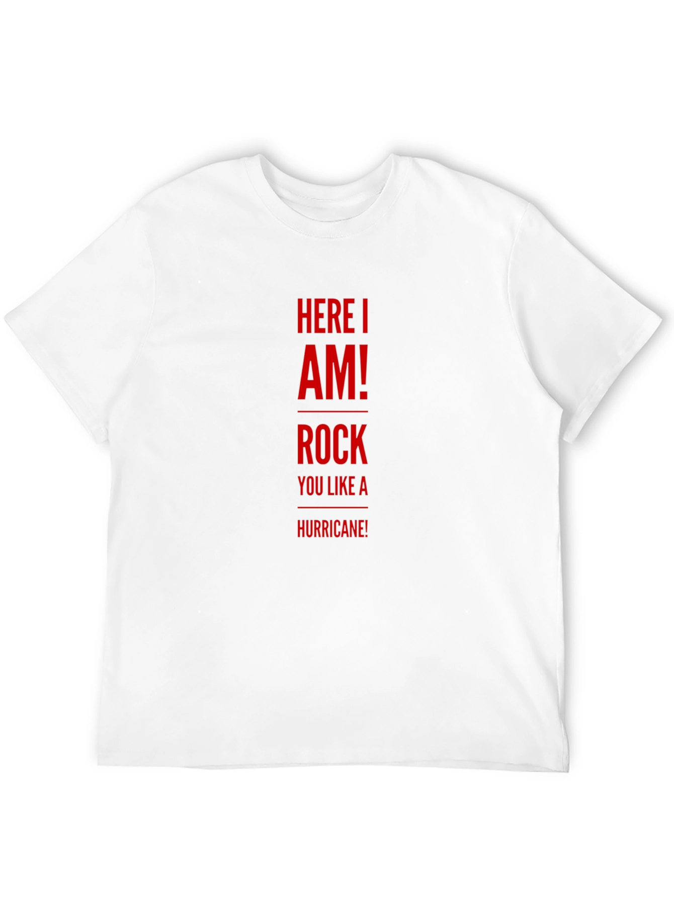 Black Here I Am Rock You Like A Hurricane Graphic T-Shirt view 12