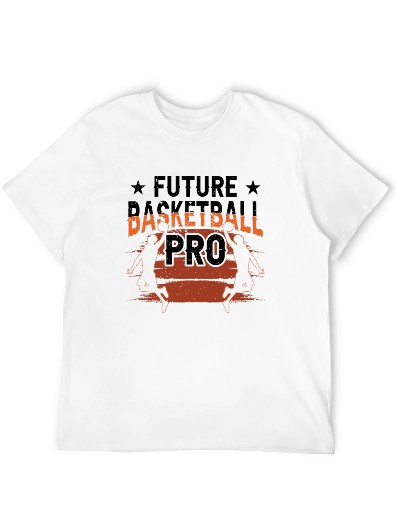 Black Future Basketball Pro Graphic Tee - Black Cotton T-Shirt view 12