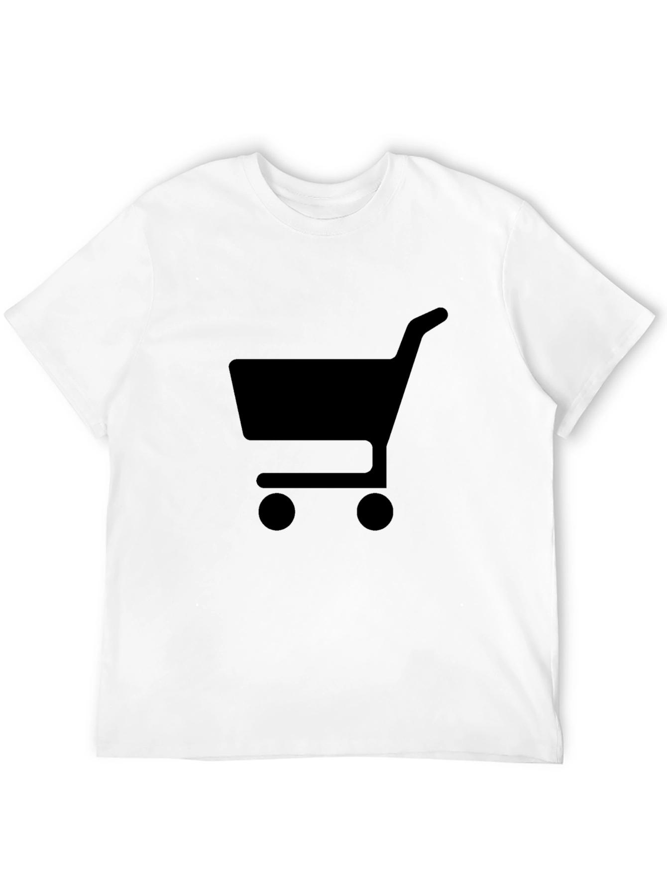 Black Shopping Cart Graphic Tee - Black Cotton Blend view 12