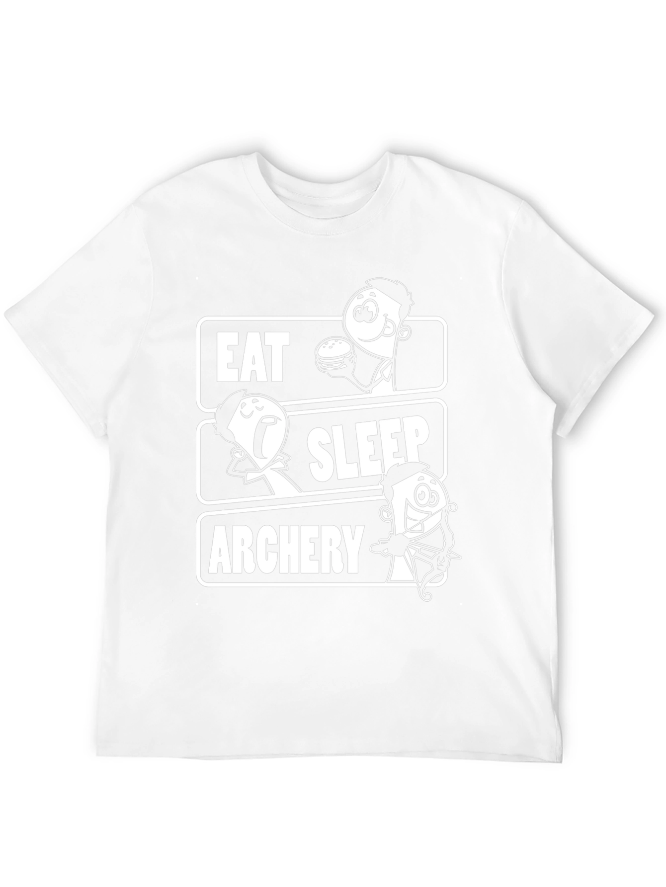 Black Eat Sleep Archery Black Graphic Tee view 12