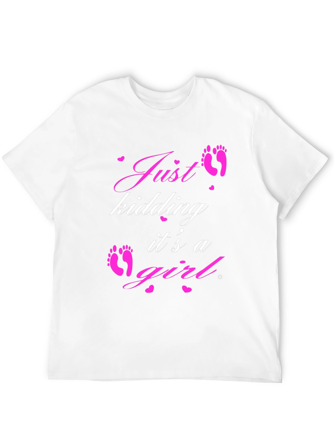 Black Just Kidding It's a Girl T-Shirt view 12