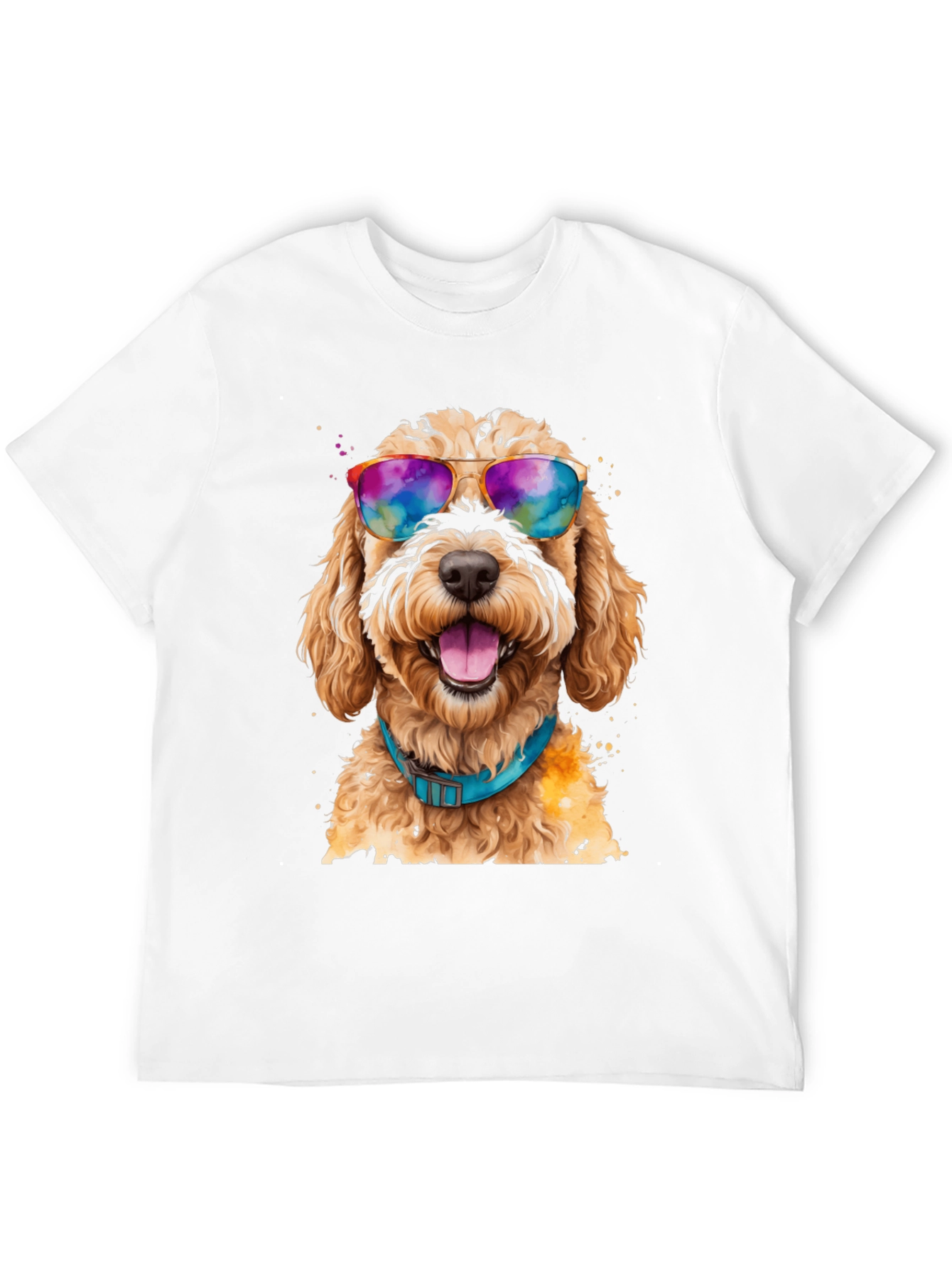Black Dog with Sunglasses Graphic Tee - Cool Comfort view 12