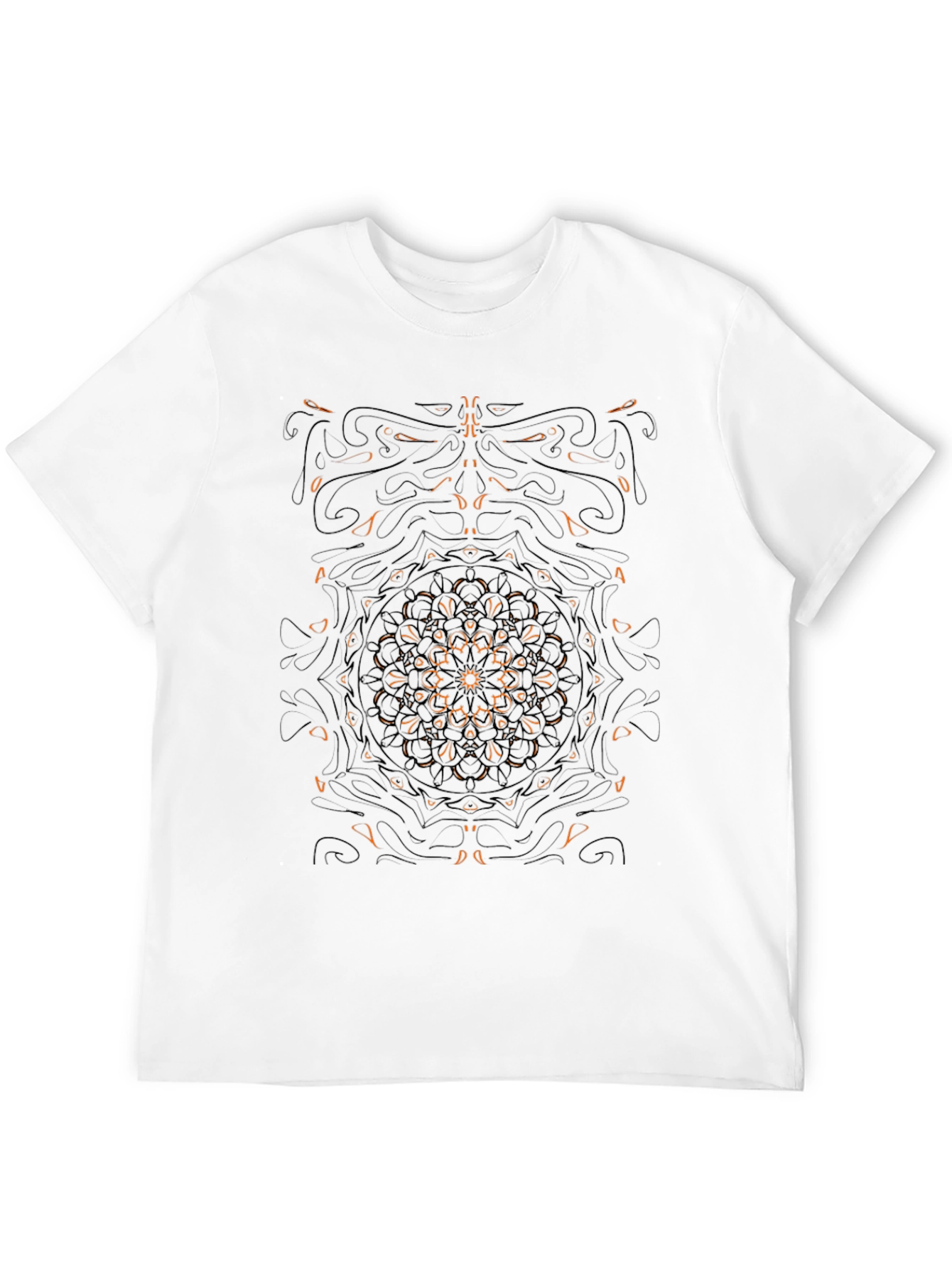 Black Abstract Graphic Black Tee view 12