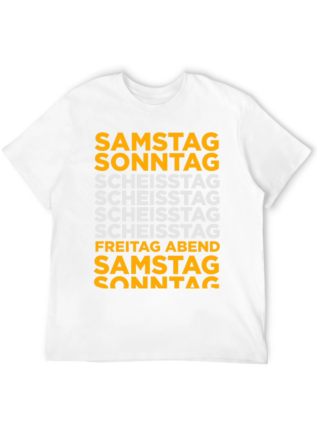 Black Funny German Days of the Week T-Shirt view 12