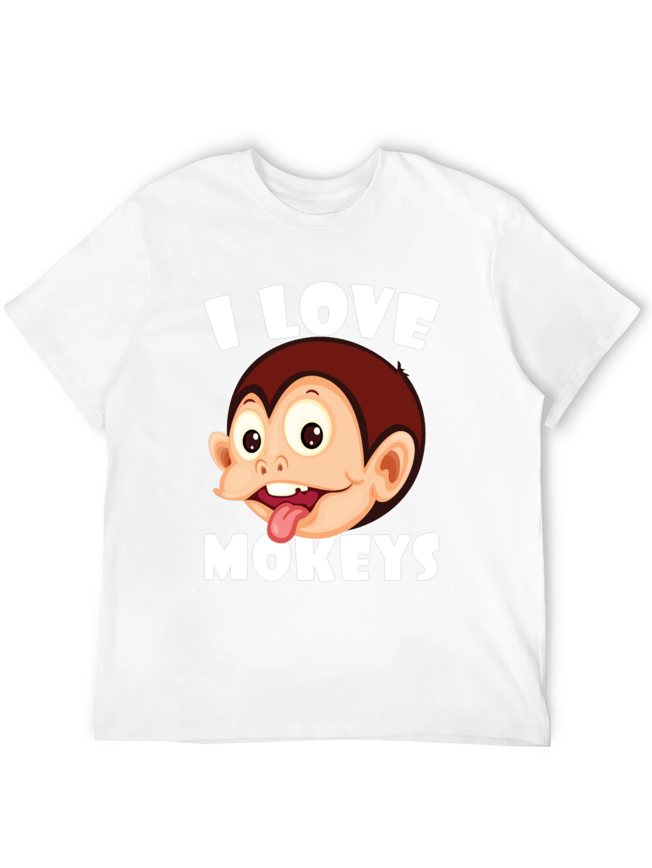 Black I Love Monkeys Graphic Tee - Novelty Design view 12