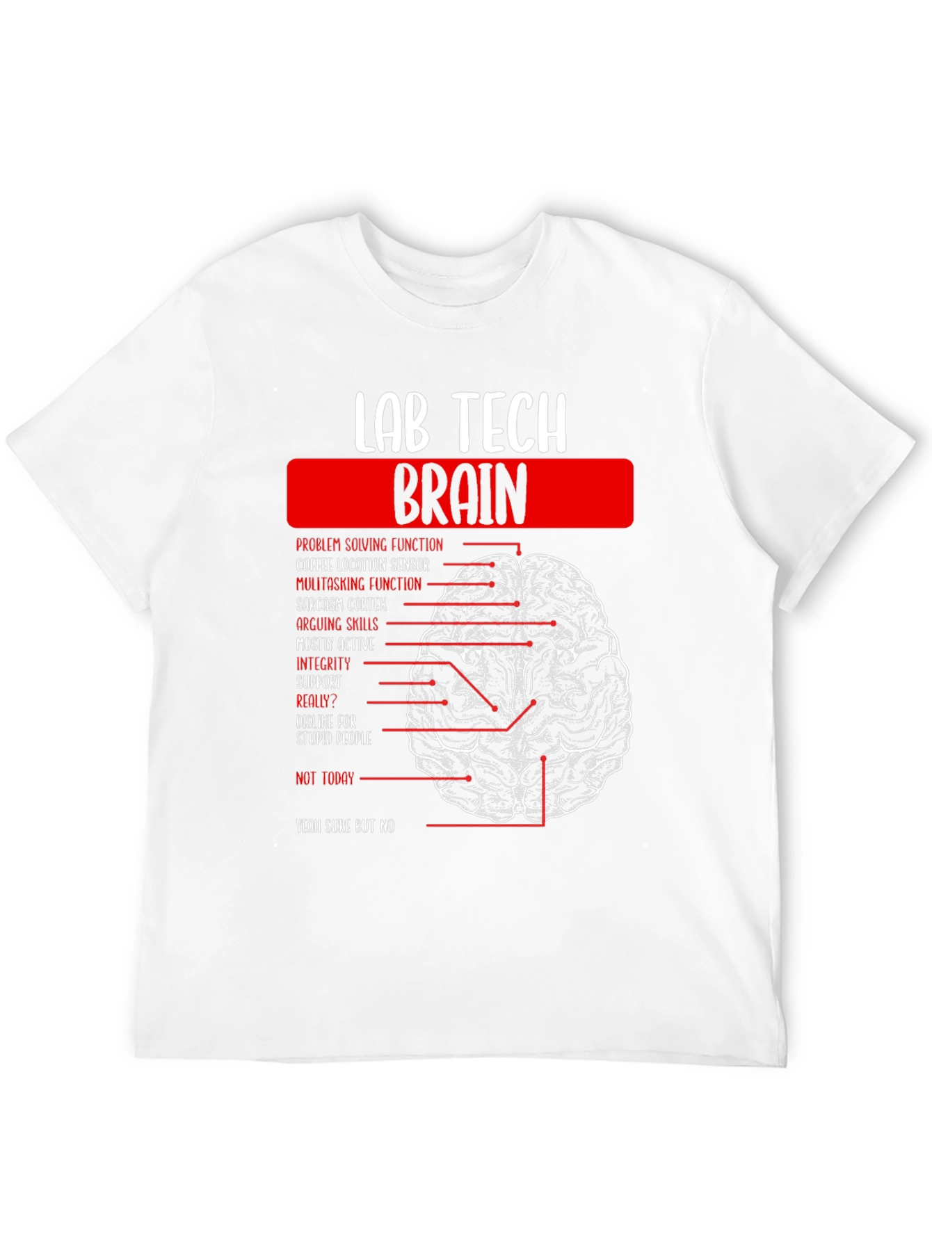 Black Lab Tech Brain Anatomy Graphic Tee -  Black view 12