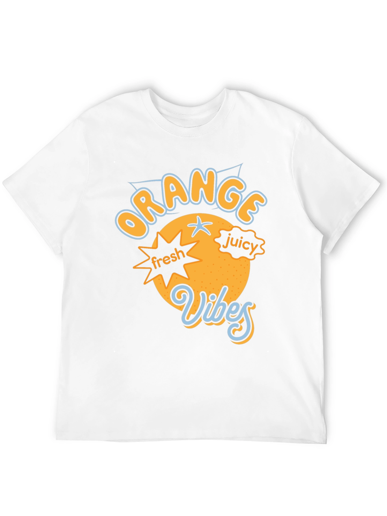 Black Orange Vibes Graphic Tee - Fresh & Fun view 12