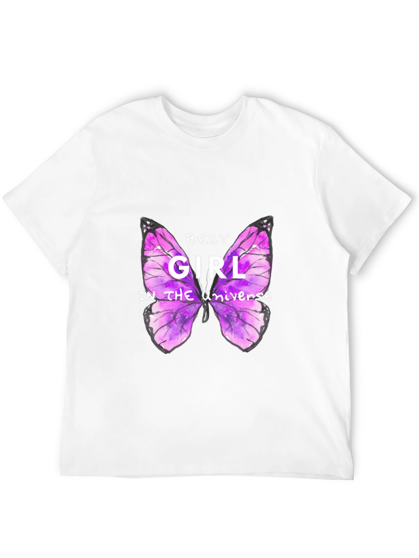 Black Best Girl Butterfly Graphic T-Shirt view 12