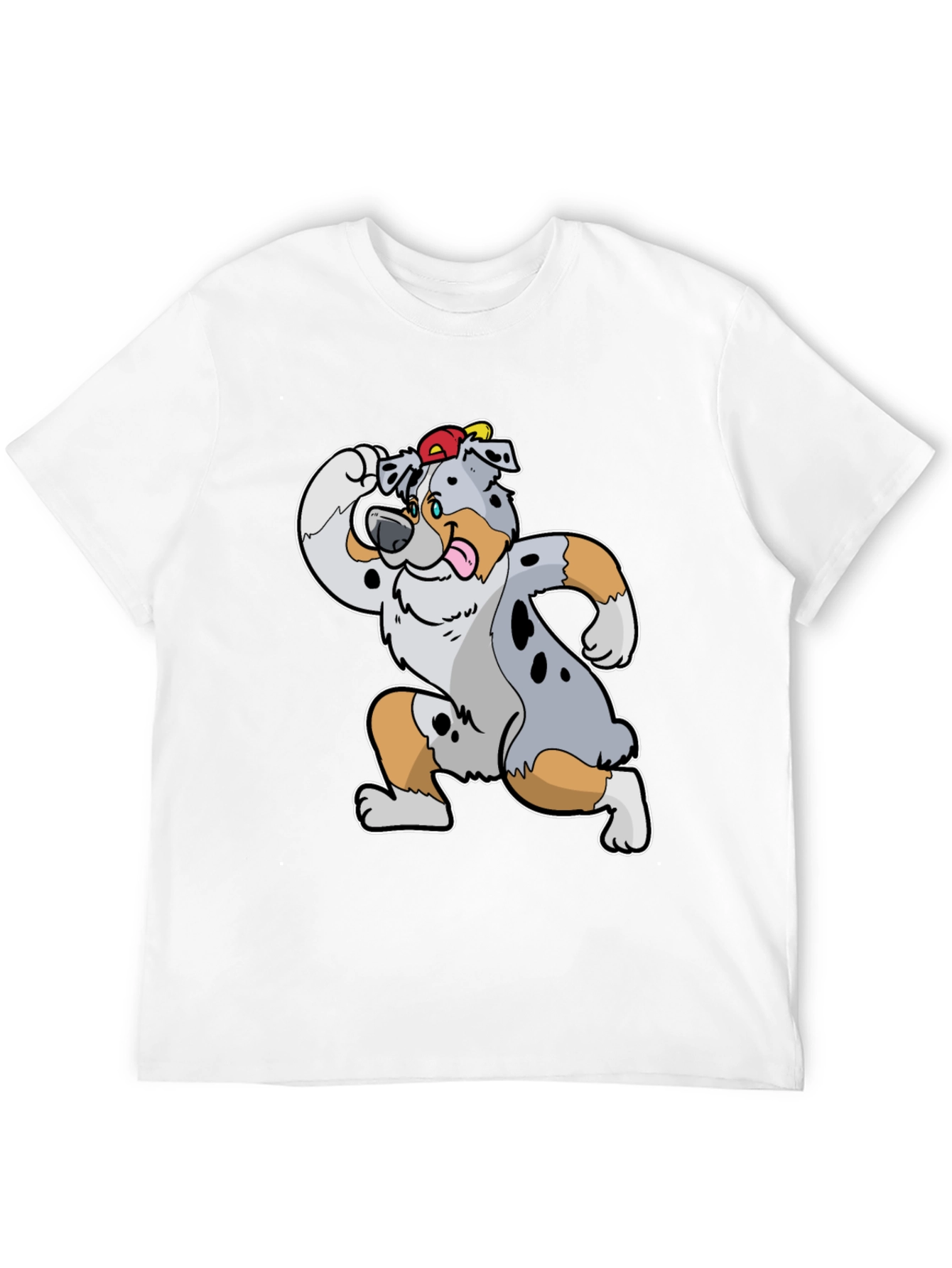 Black Dog Cartoon T-Shirt view 12