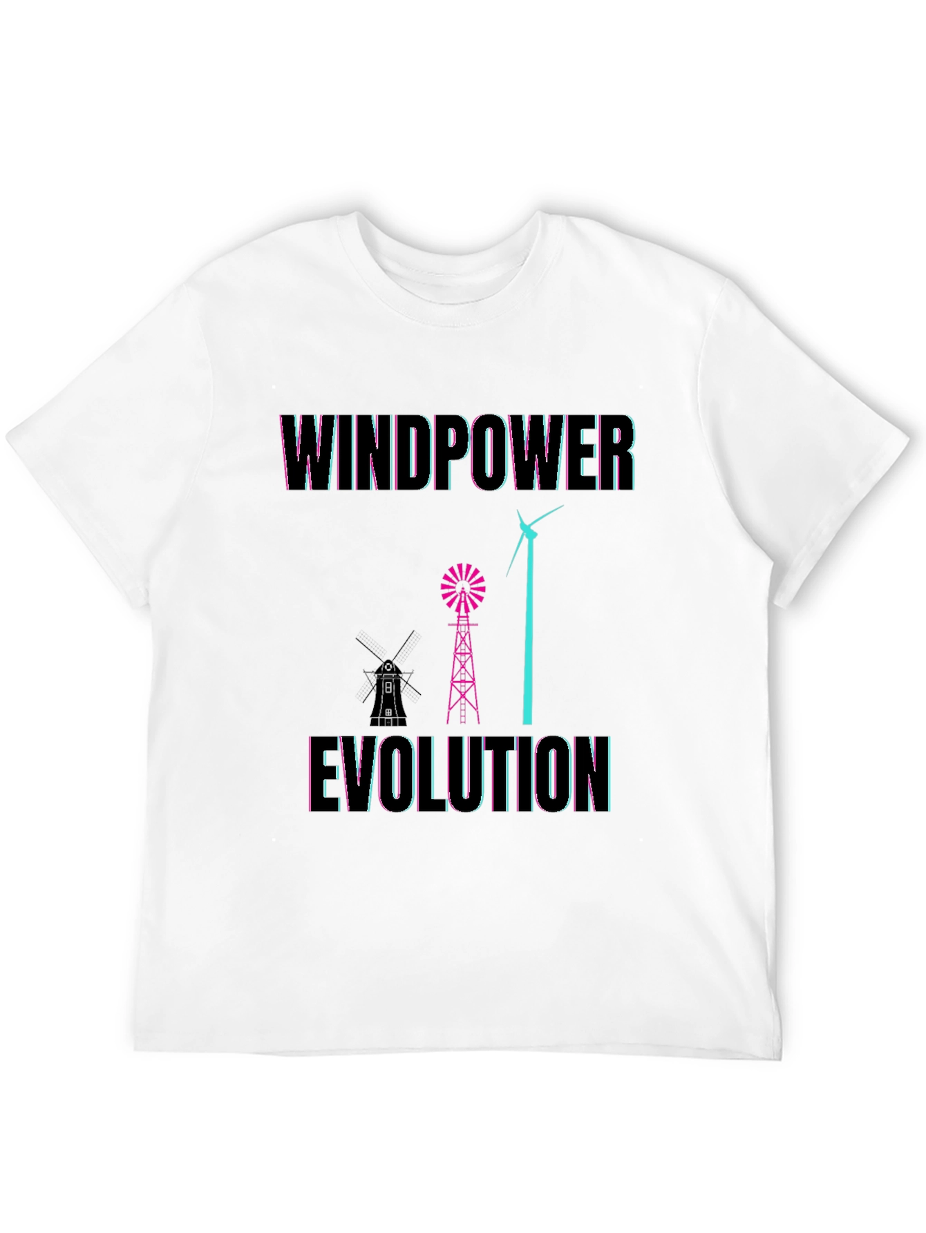 Black Windpower Evolution Graphic Tee - Black Cotton T-Shirt view 12