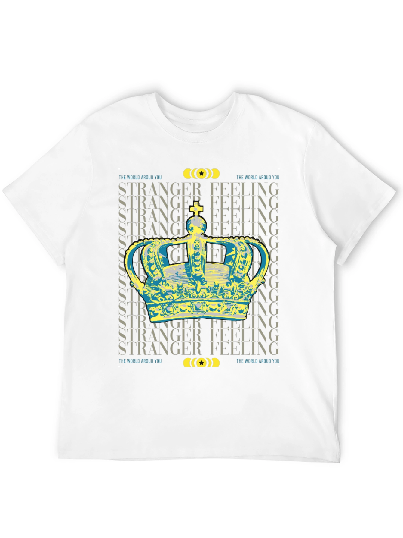 Black Stranger Feeling Crown Graphic Black T-Shirt view 12