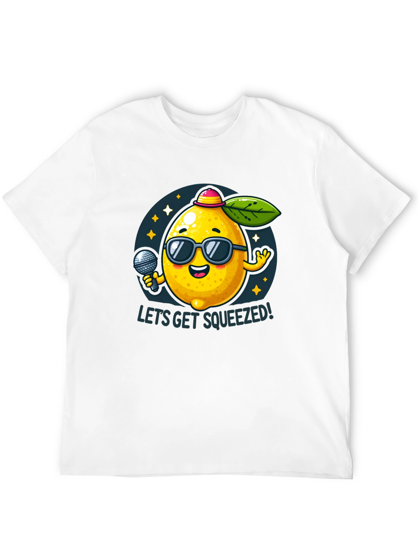 Black Funny Lemon T-Shirt - Let's Get Squeezed! view 12