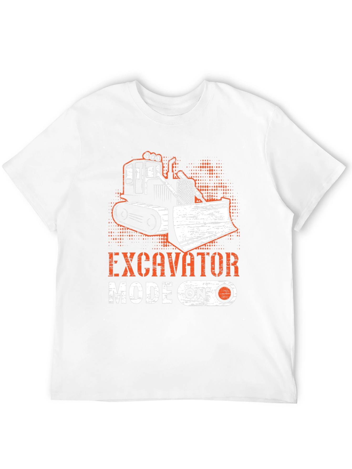 Black Excavator Mode On Black T-Shirt view 12