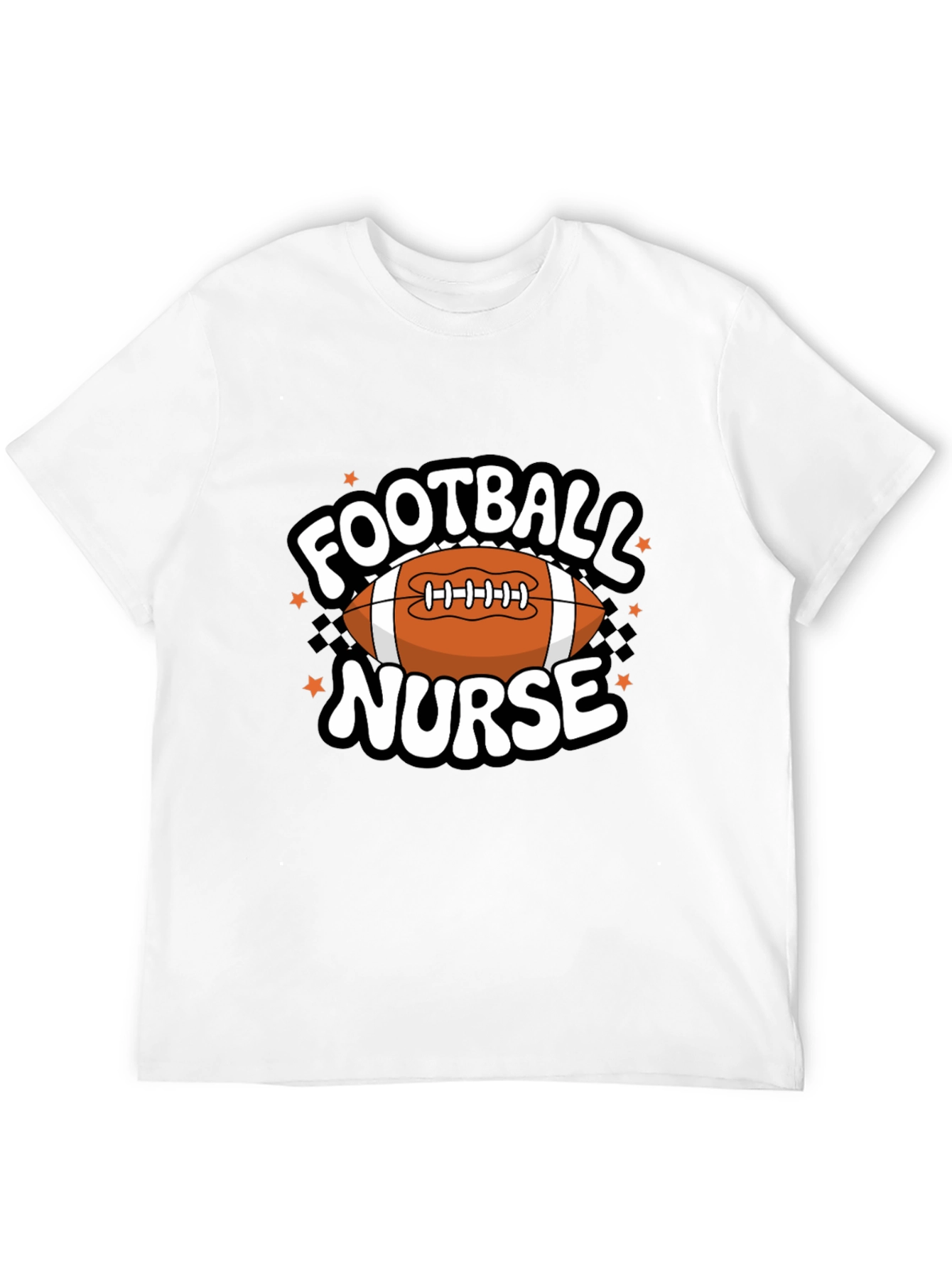 Black Football Nurse Graphic T-Shirt view 12