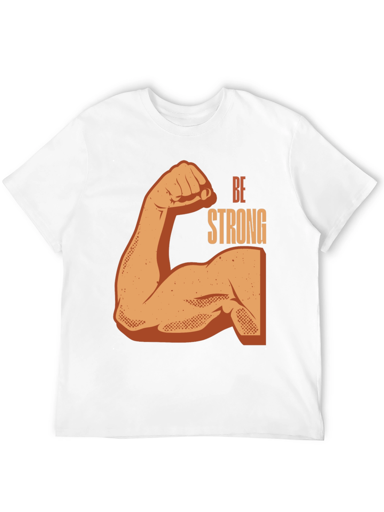 Black Be Strong Graphic Print Black T-Shirt view 12