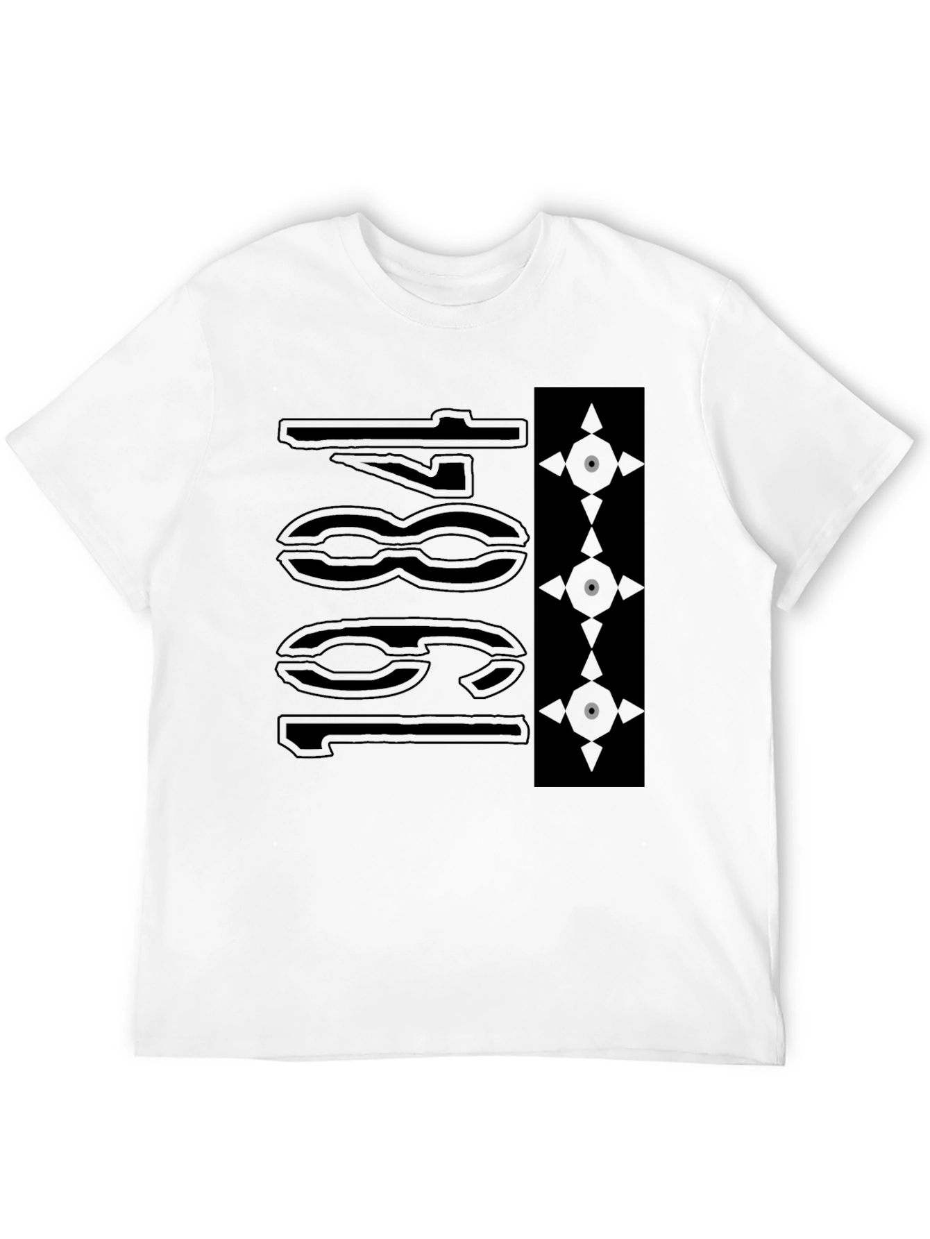 Black Abstract Graphic T-Shirt - Modern Streetwear Style view 12