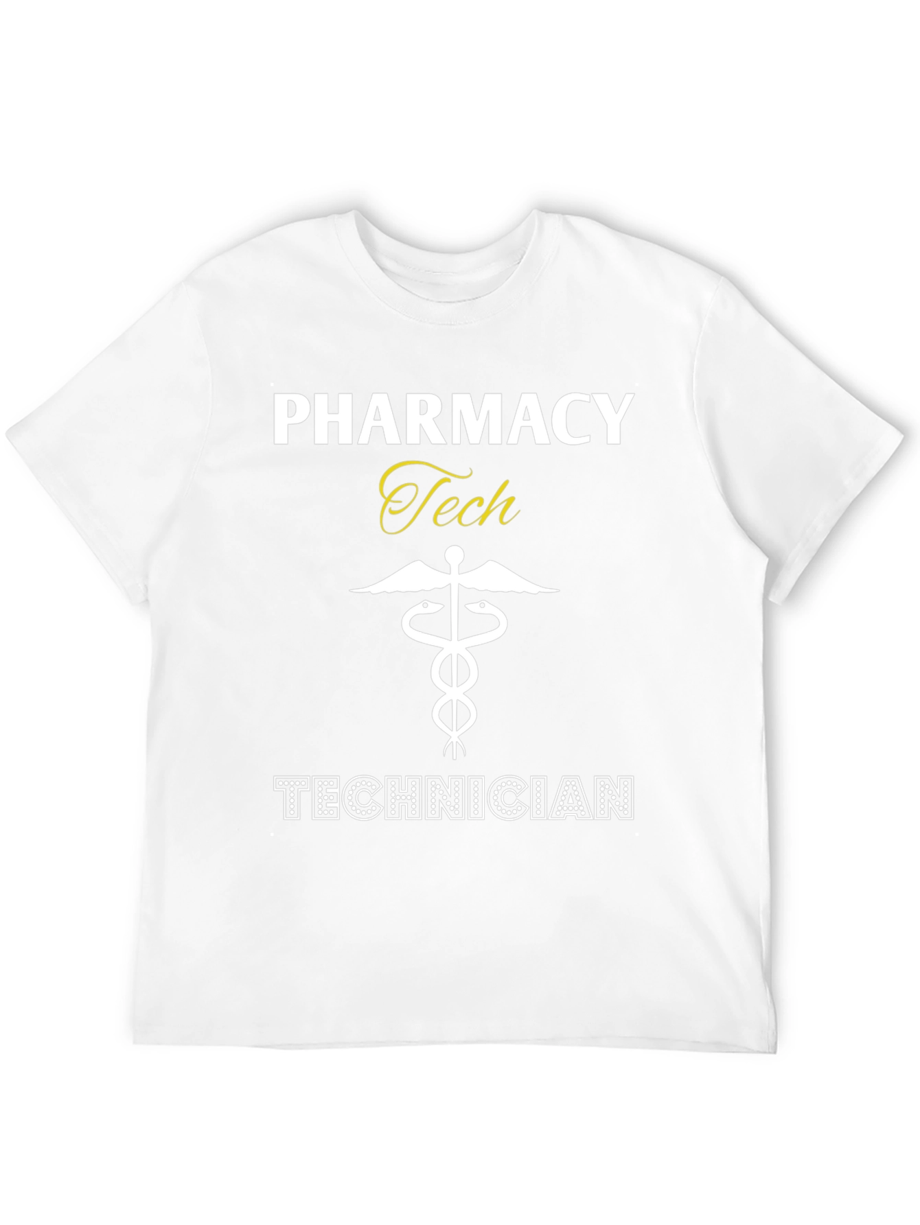 Black Pharmacy Technician T-Shirt - Caduceus Symbol view 12