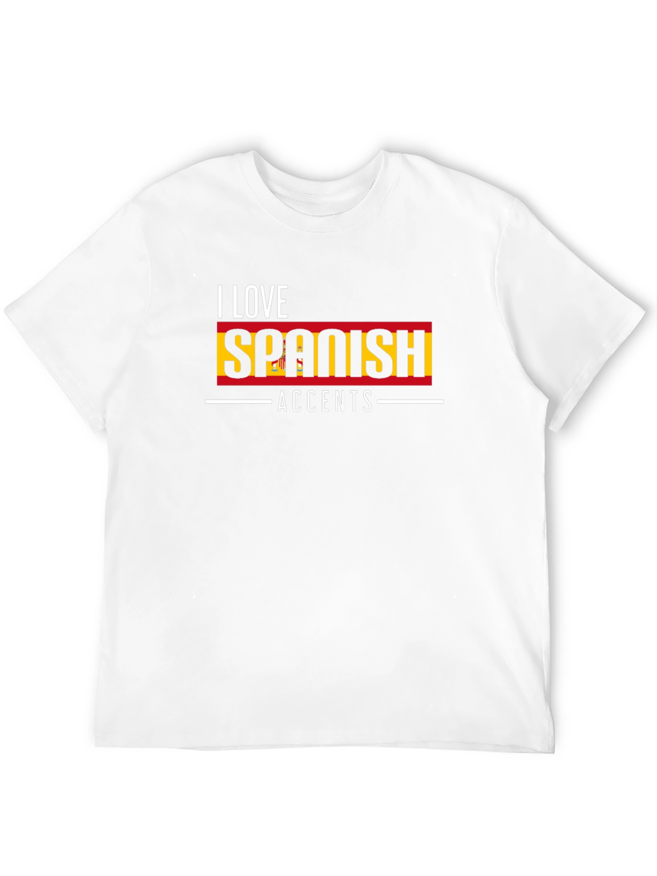 Black I Love Spanish Accents T-Shirt - Black view 12