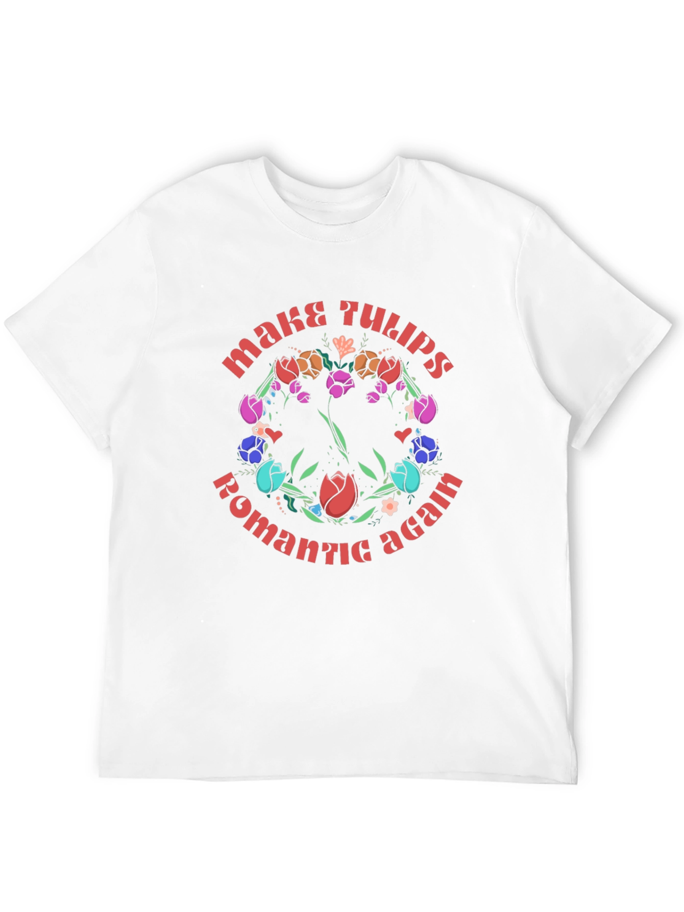 Black Romantic Tulips Graphic Tee view 12