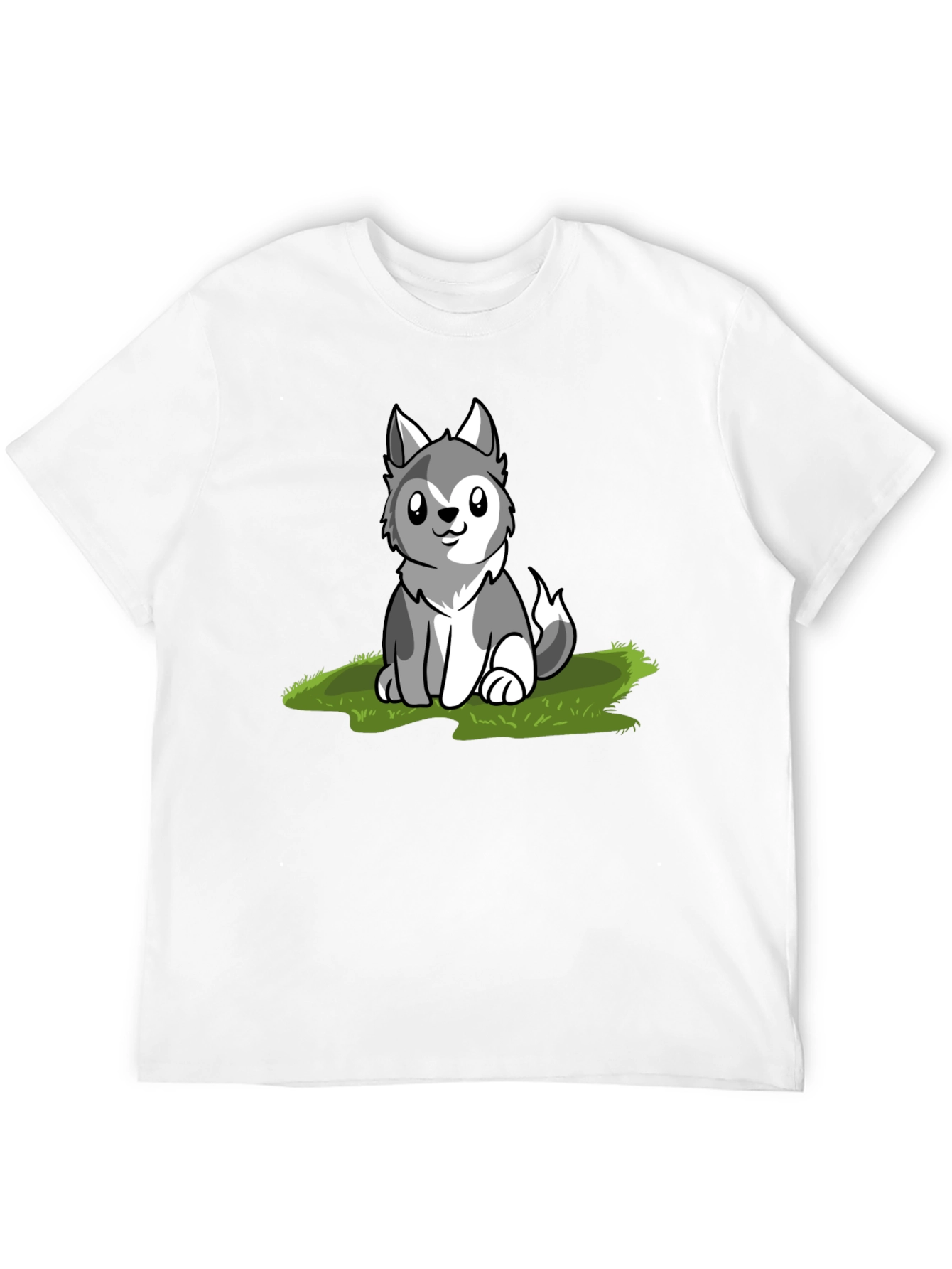 Black Cute Husky Puppy Graphic T-Shirt view 12