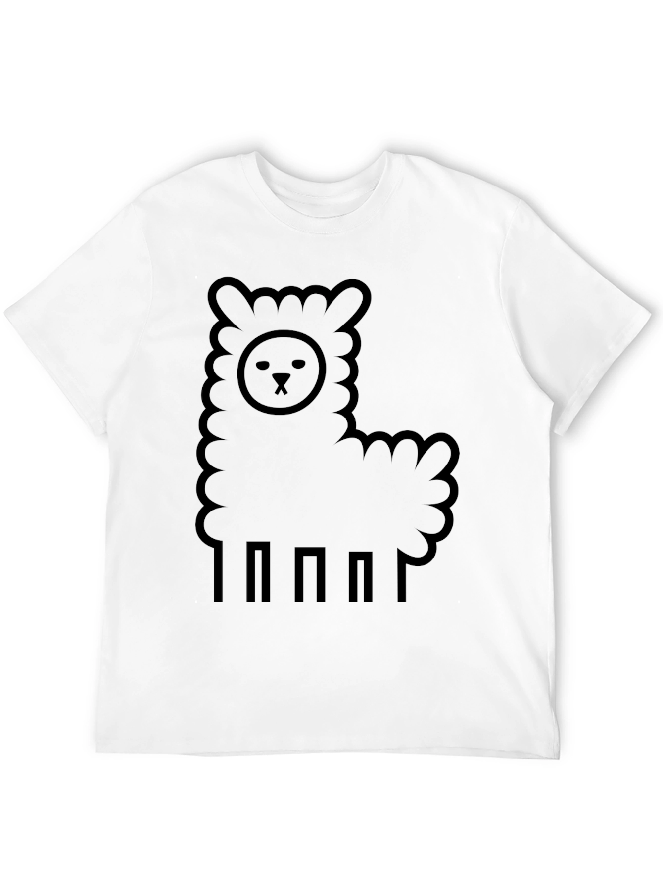 Black Llama Graphic Tee - Black Casual Comfort view 12