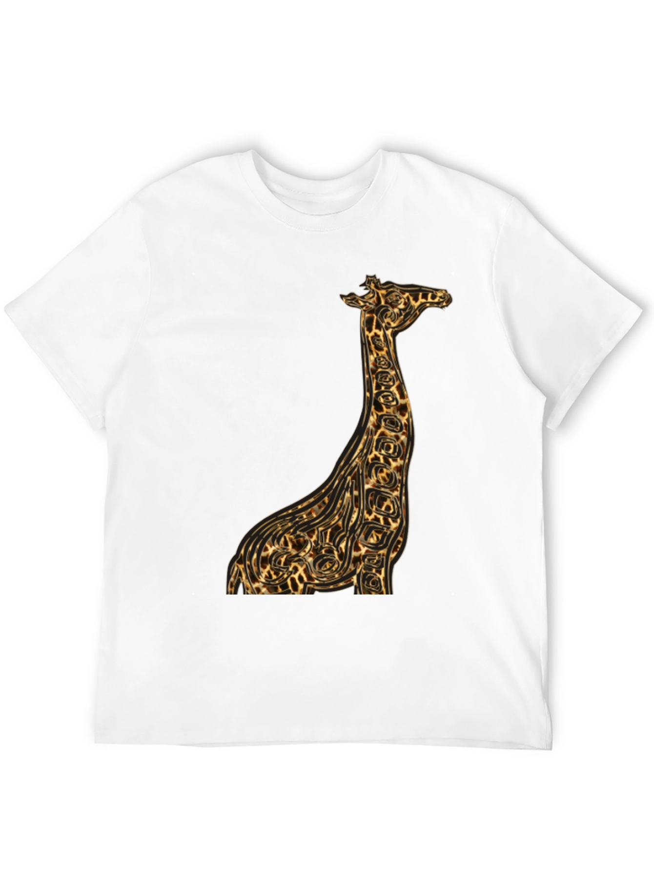 Black Giraffe Print Graphic Tee - Unique Animal Design view 12