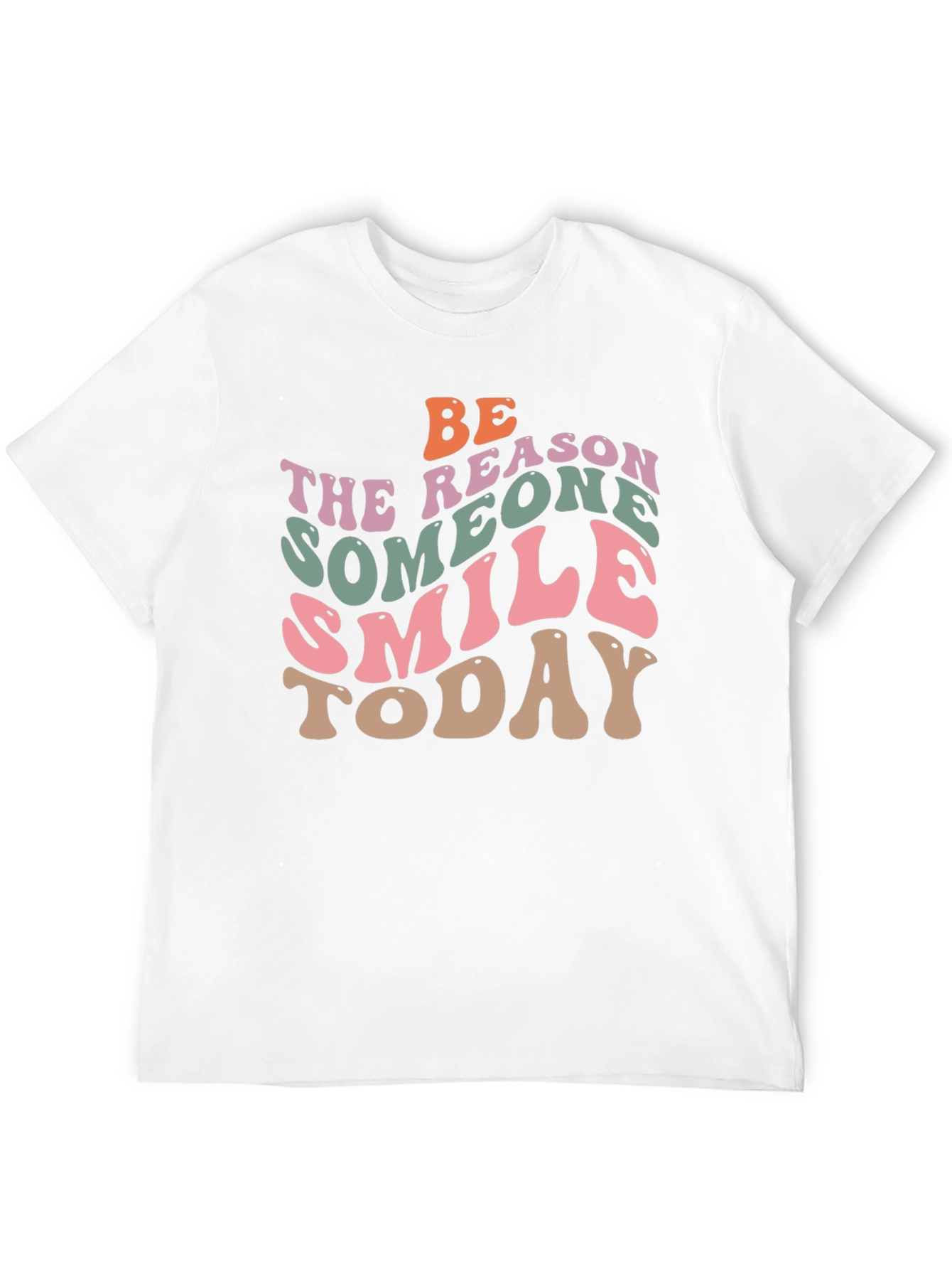Black Retro Graphic T-Shirt: Be the Reason Someone Smiles Today view 12
