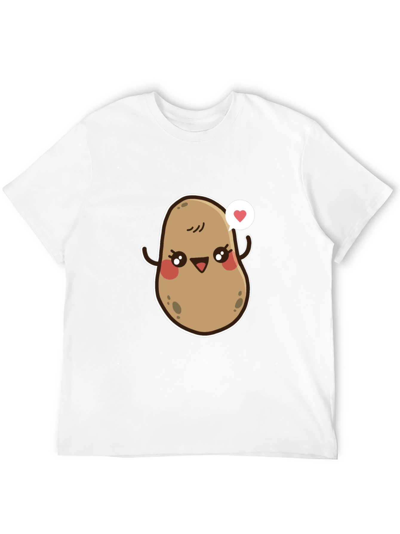 Black Cute Potato Love T-Shirt view 12