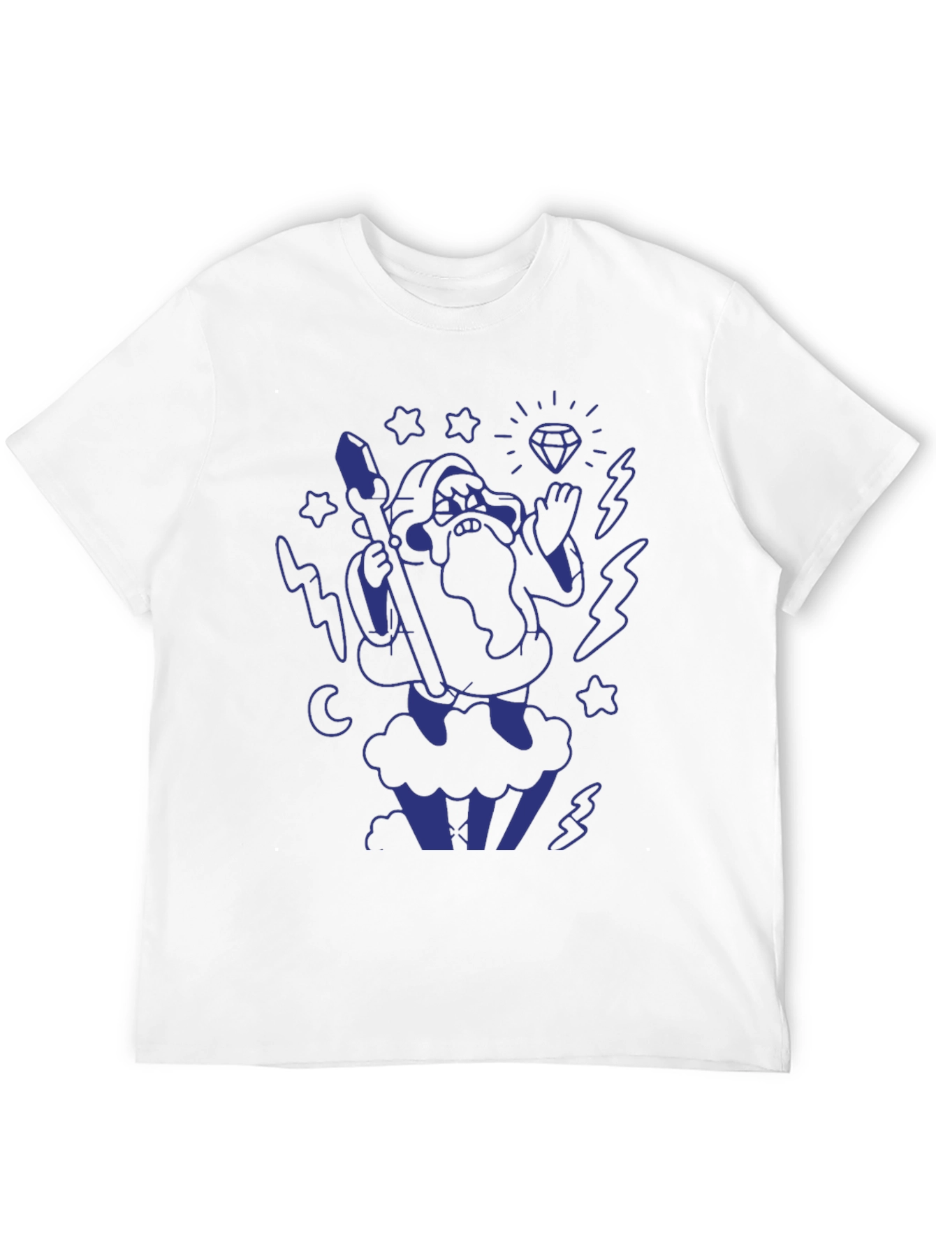 Black Wizard Graphic T-Shirt - Black Cotton Tee view 12