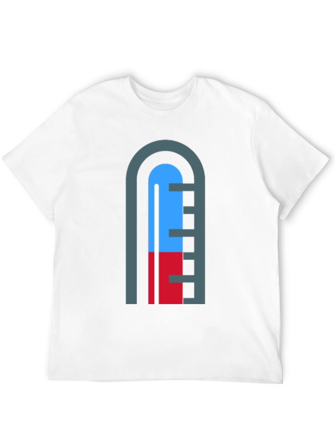 Black Unique Graphic Thermometer Tee - Black Cotton Shirt view 12