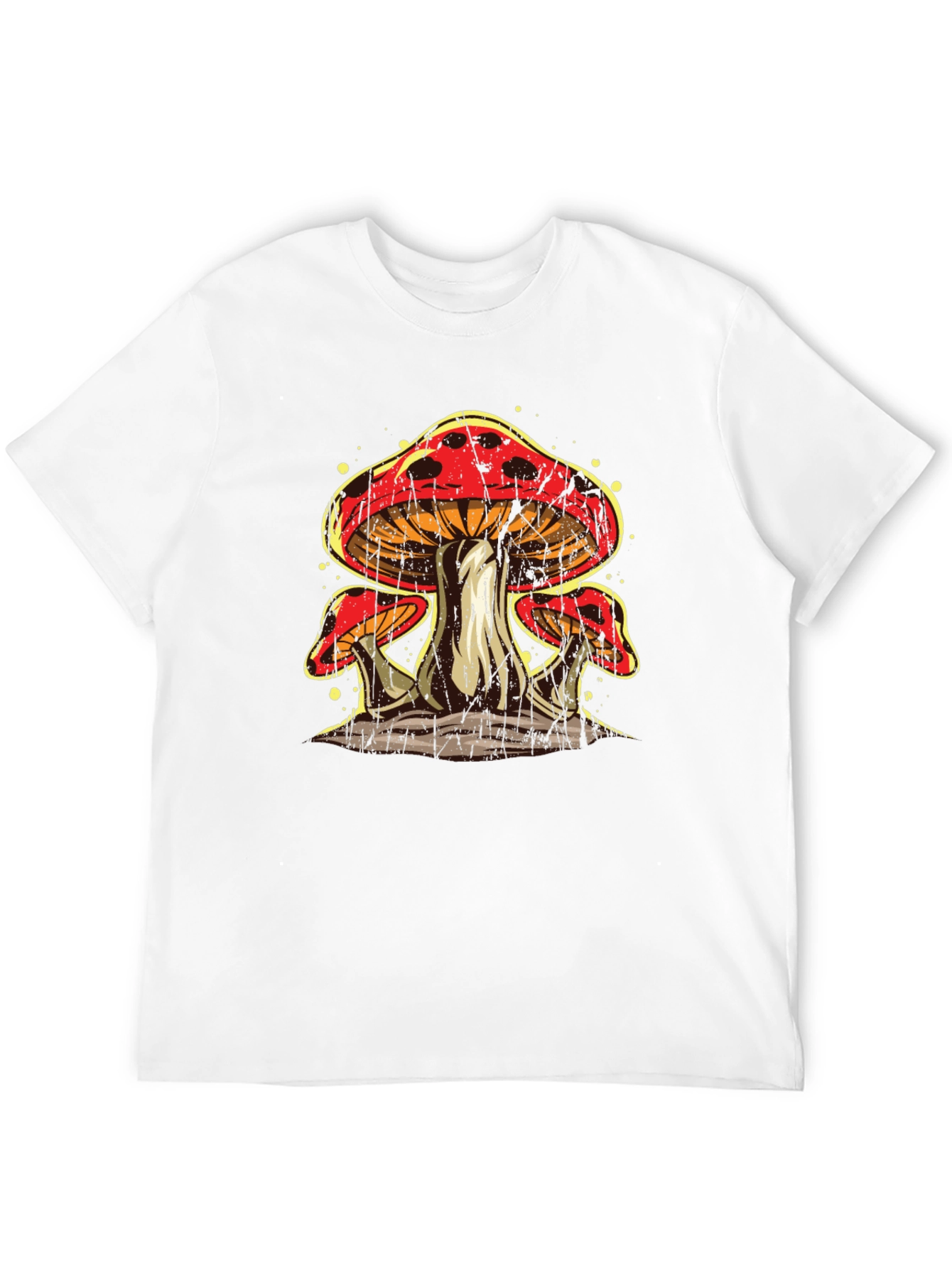 Black Mushroom Graphic Tee - Black Cotton Blend view 12