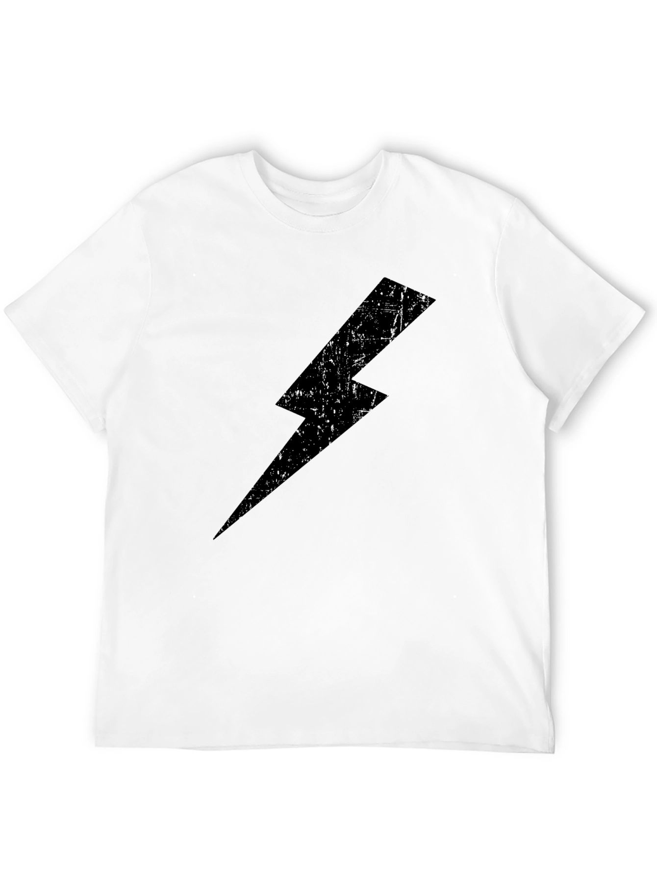 Black Black Lightning Bolt Graphic Tee - Casual Cotton T-Shirt view 12