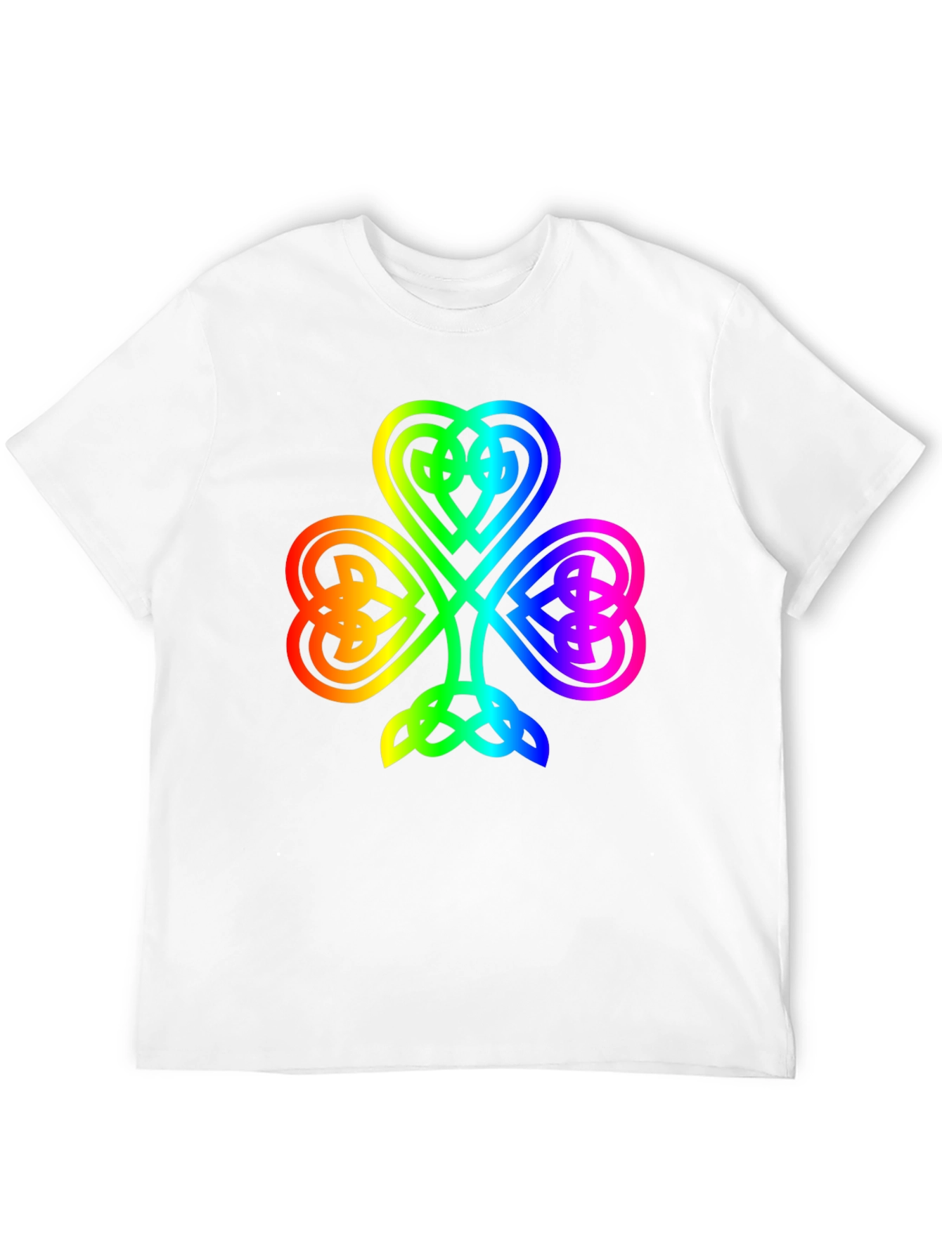 Black Rainbow Shamrock T-Shirt - Lucky Irish Pride view 12