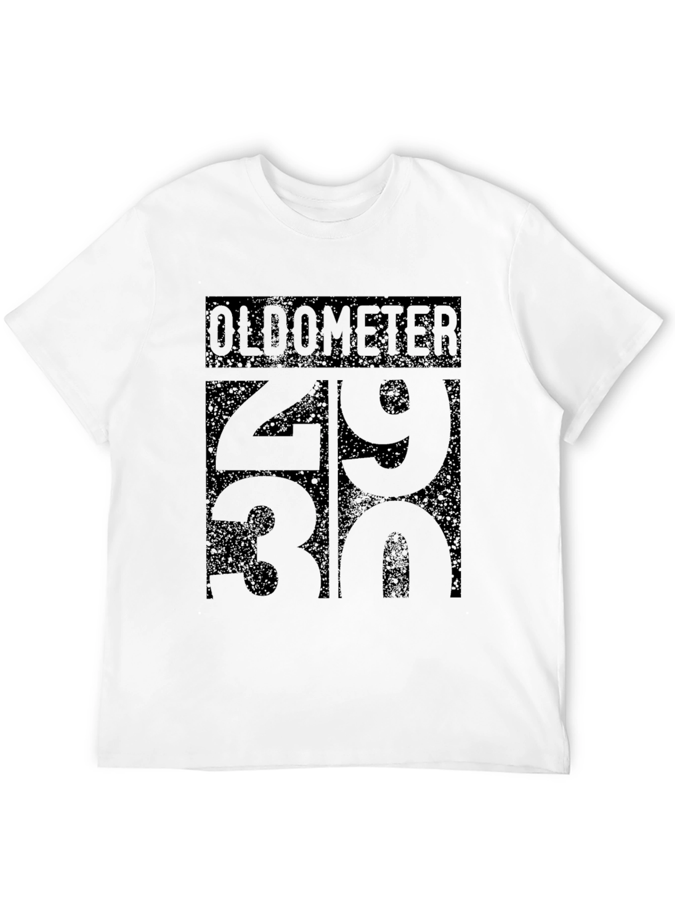 Black Oldometer T-Shirt - 29 Turning 30 Birthday Tee view 12