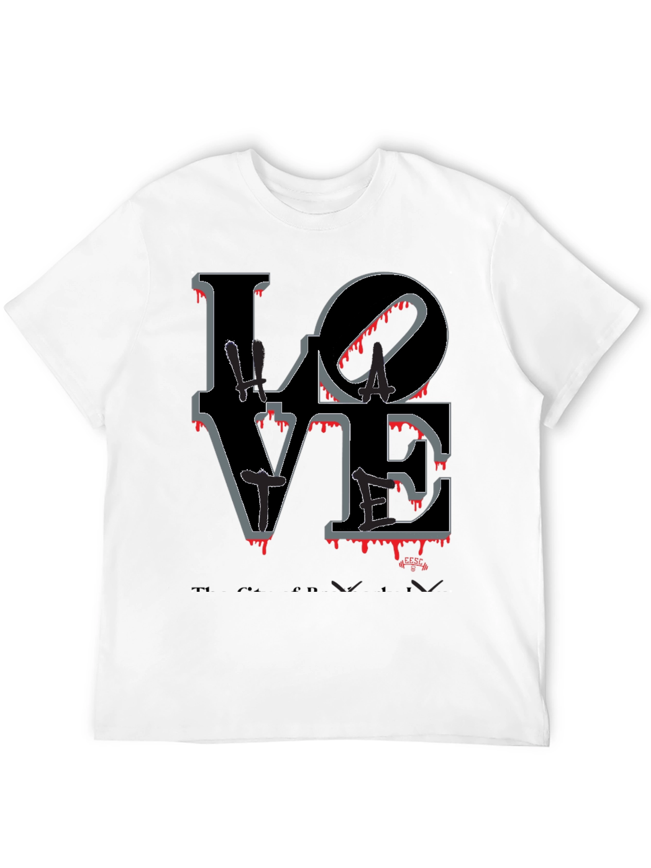 Black Bloody Love Graphic T-Shirt - Men's Crew Neck Tee view 12