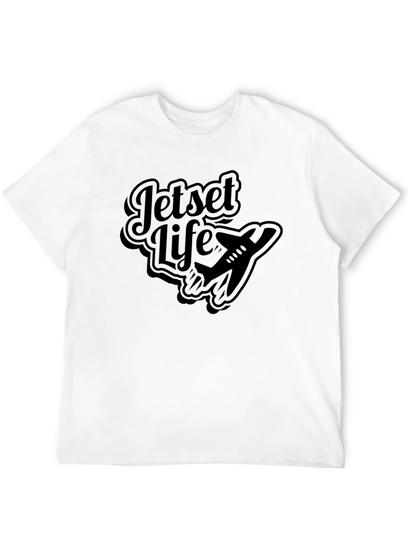 Black Jetset Life Graphic T-Shirt - Black view 12