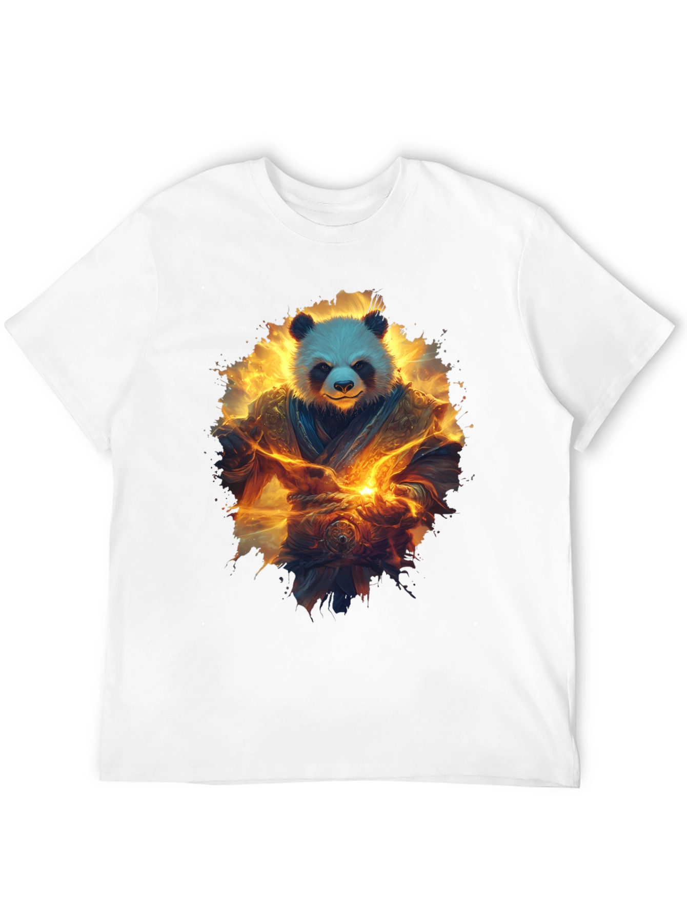 Black Panda Warrior Graphic T-Shirt view 12