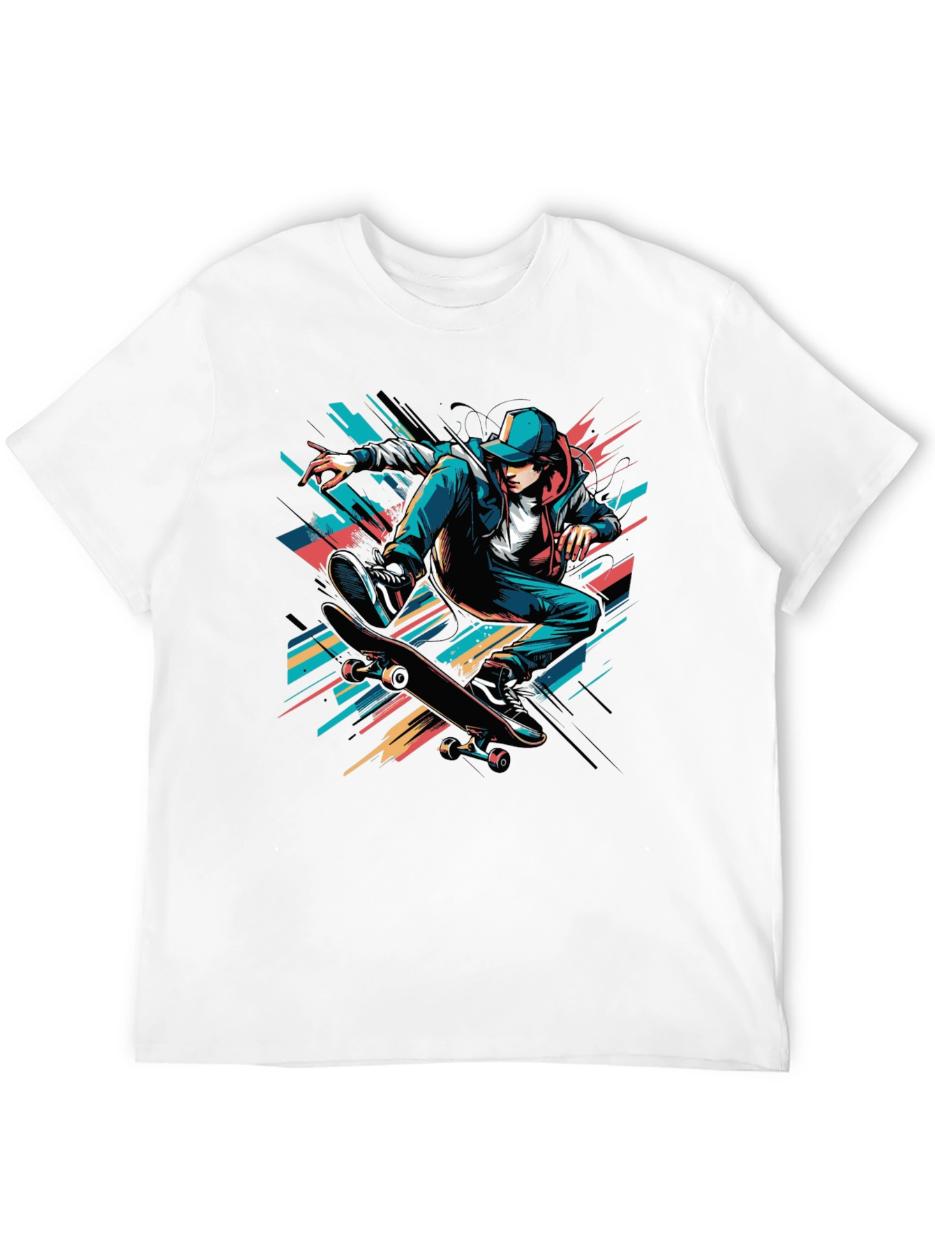 Black Skater Graphic Tee - Cool Black T-Shirt view 12