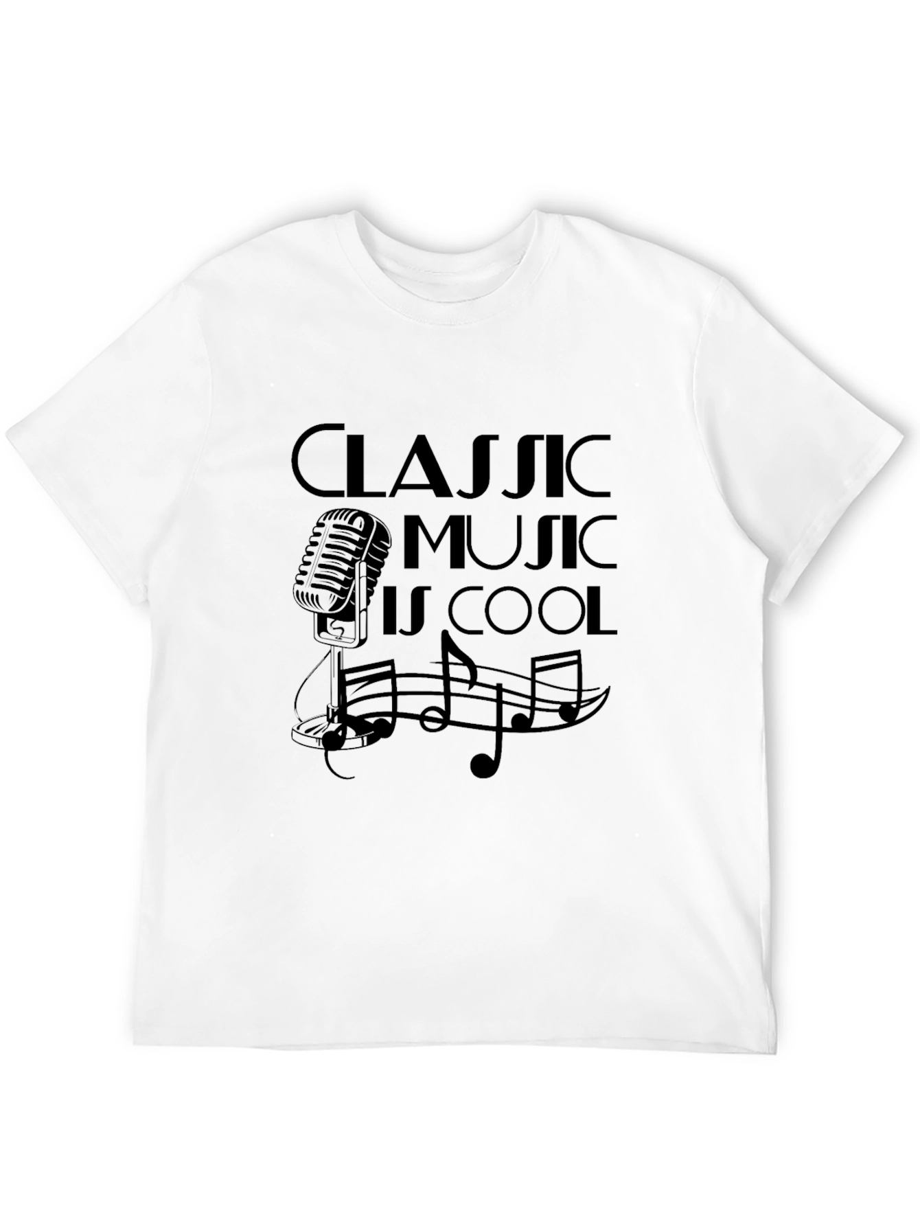 Black Classic Music Is Cool Graphic Tee view 12
