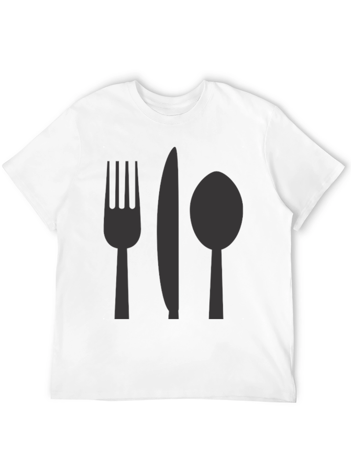 Black Cutlery Graphic T-Shirt - Casual Cotton Tee view 12
