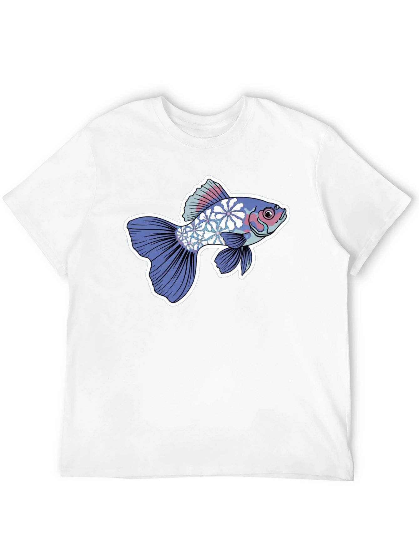 Black Floral Koi Graphic Tee view 12