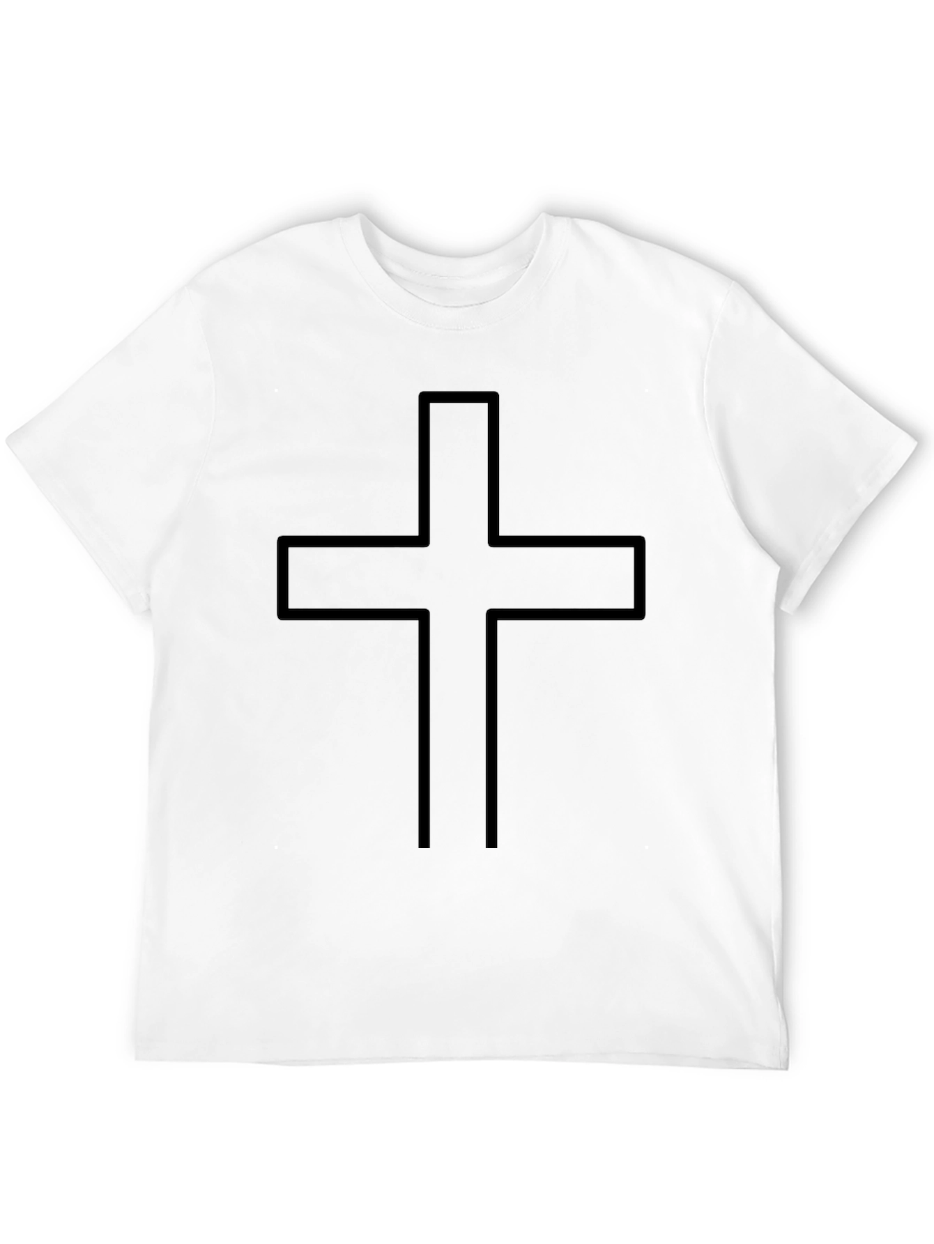 Black Classic Cross Graphic Tee - Black Cotton T-Shirt view 12