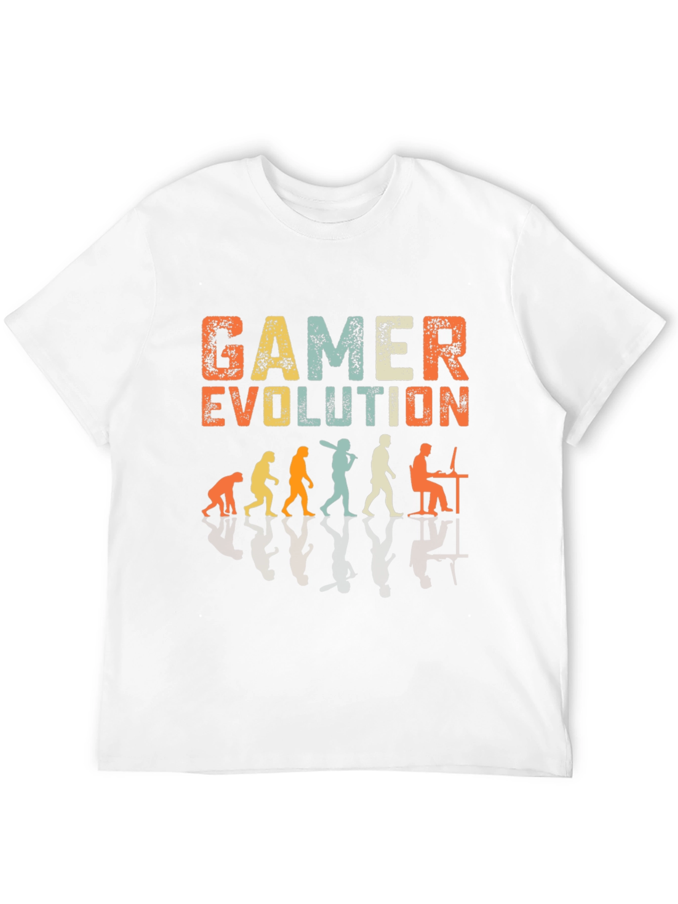 Black Gamer Evolution Graphic T-Shirt - Black Cotton Tee view 12