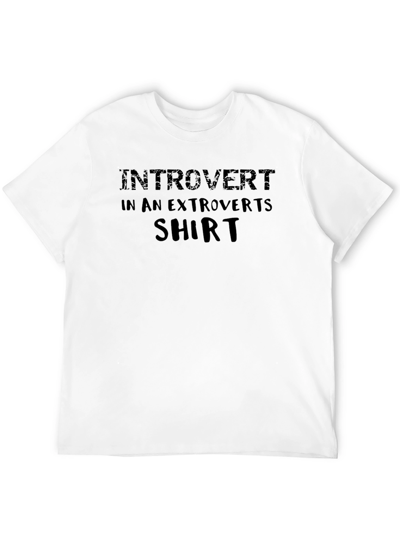 Black Introvert in an Extrovert's Shirt - Funny Graphic Tee view 12