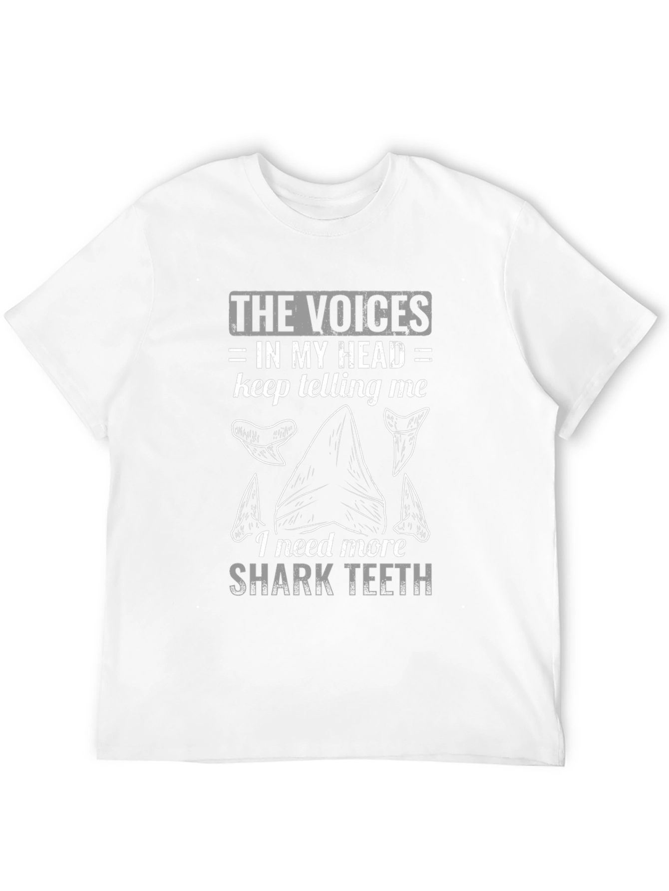 Black Shark Teeth T-Shirt - Funny Novelty Tee view 12
