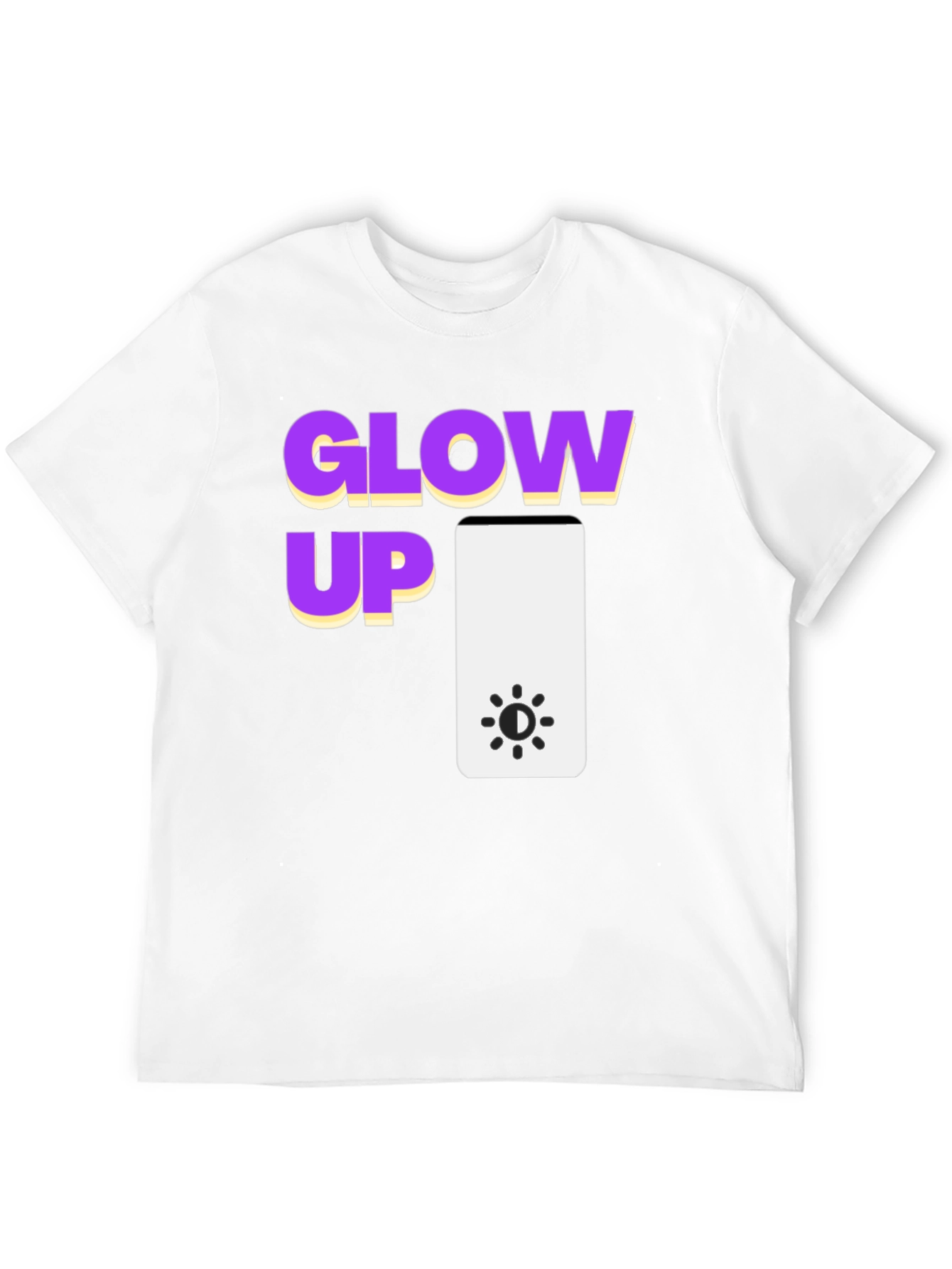 Black Glow Up Graphic Tee - Black Cotton T-Shirt view 12