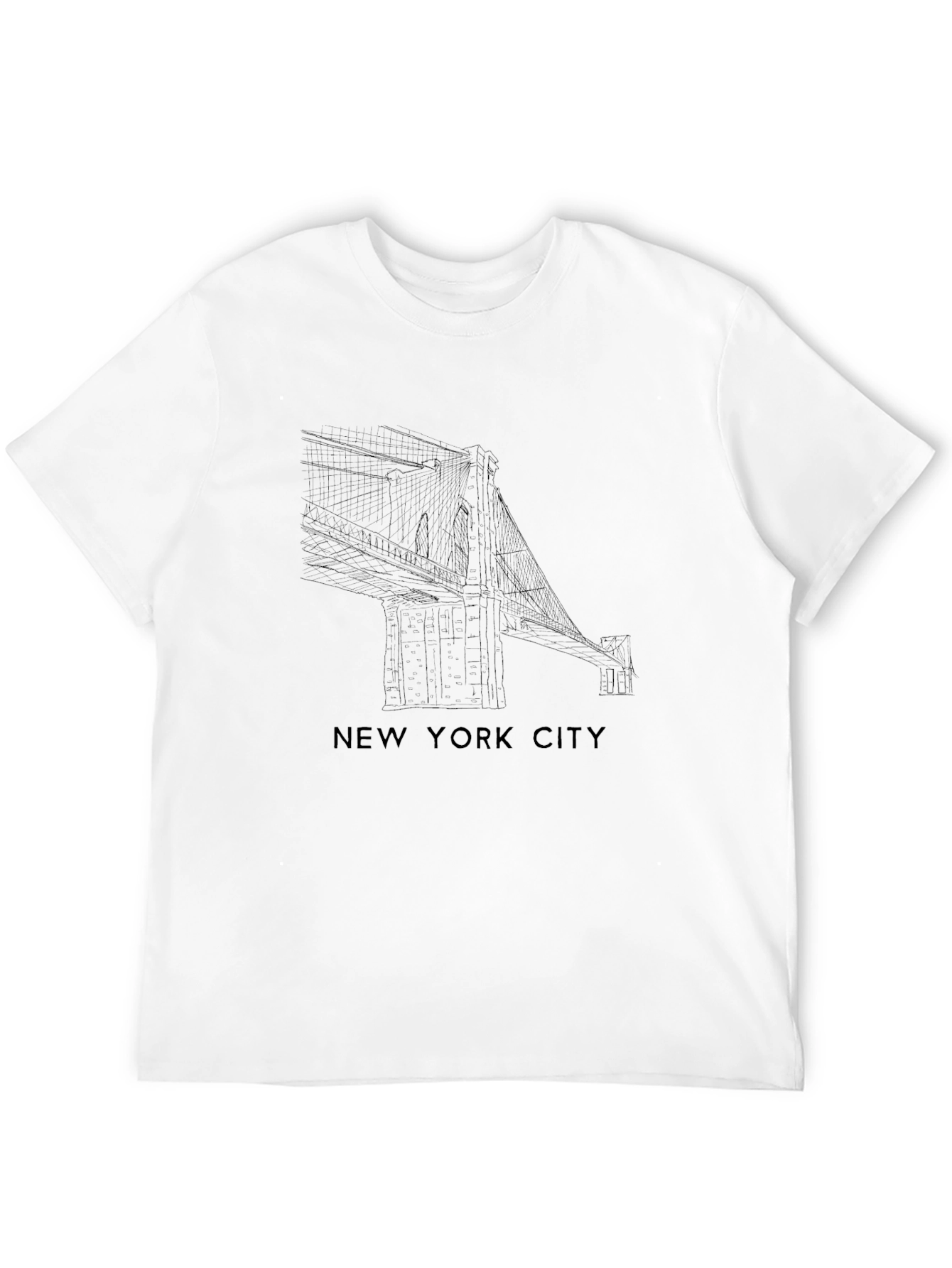 Black New York City Bridge Graphic T-Shirt view 12