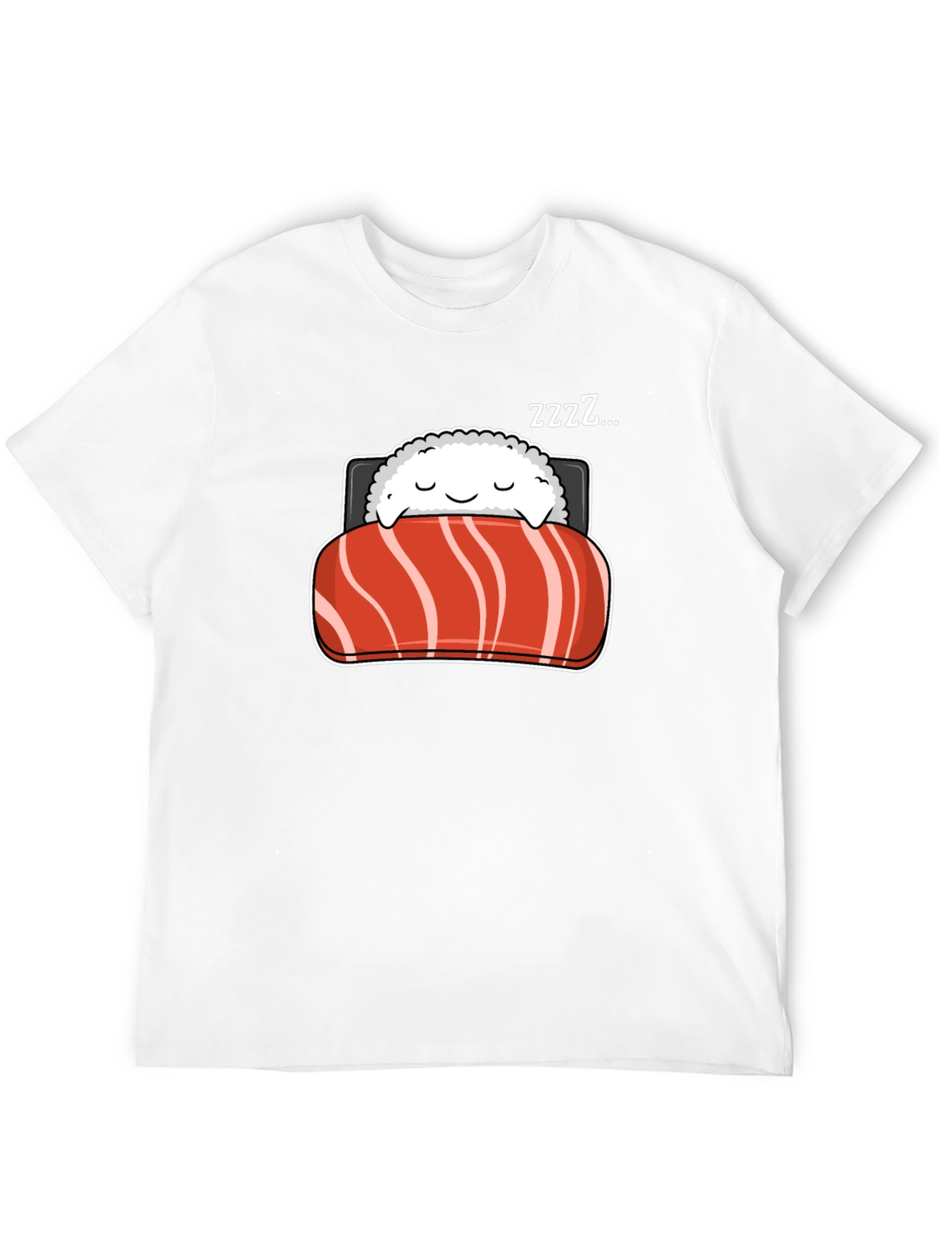 Black Sleeping Sushi Roll Graphic T-Shirt view 12